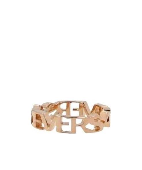 VERSACE Logo Letter Ring In Yellow Product Image