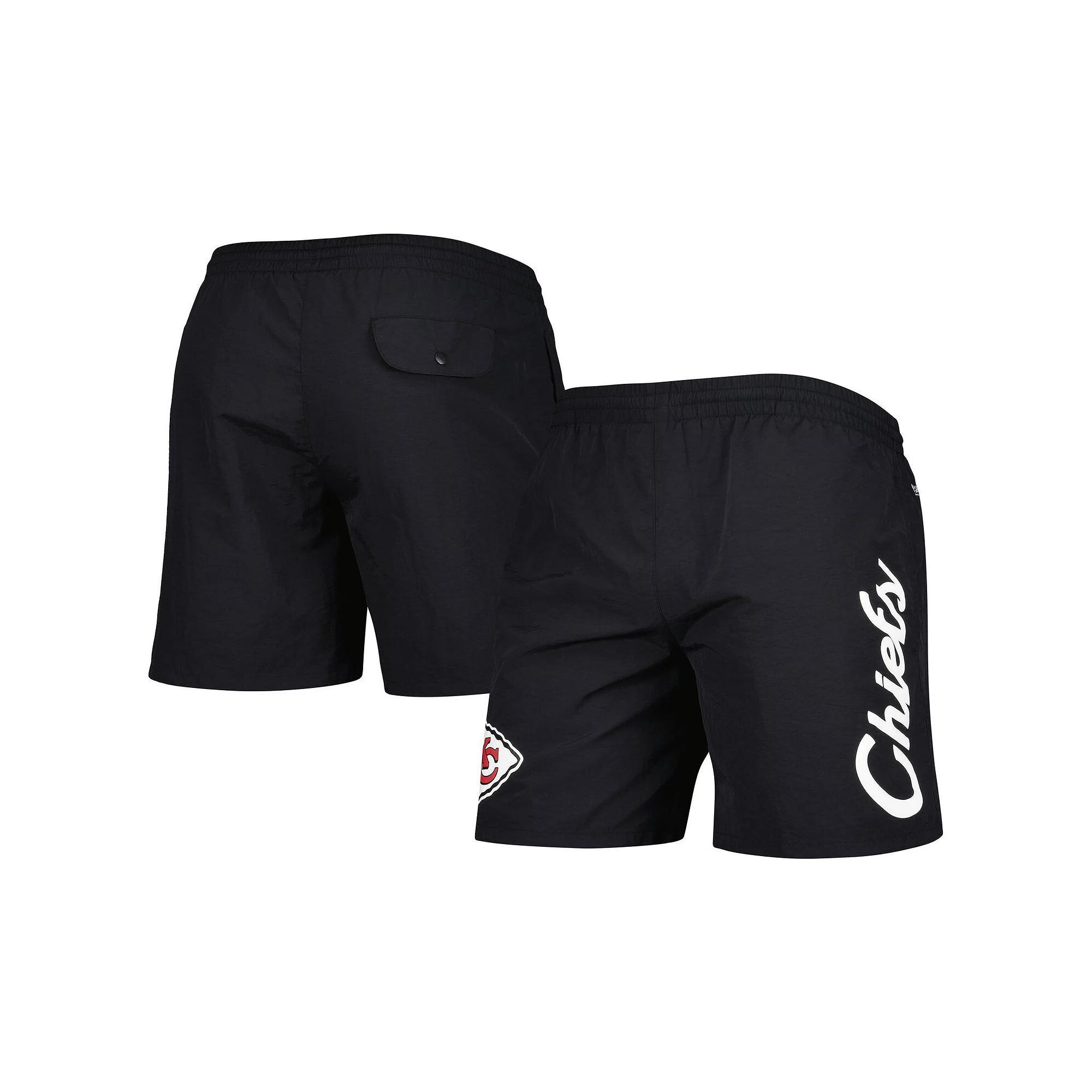 Men's Mitchell & Ness Black Kansas City Chiefs Team Essentials Nylon Shorts,  Product Image