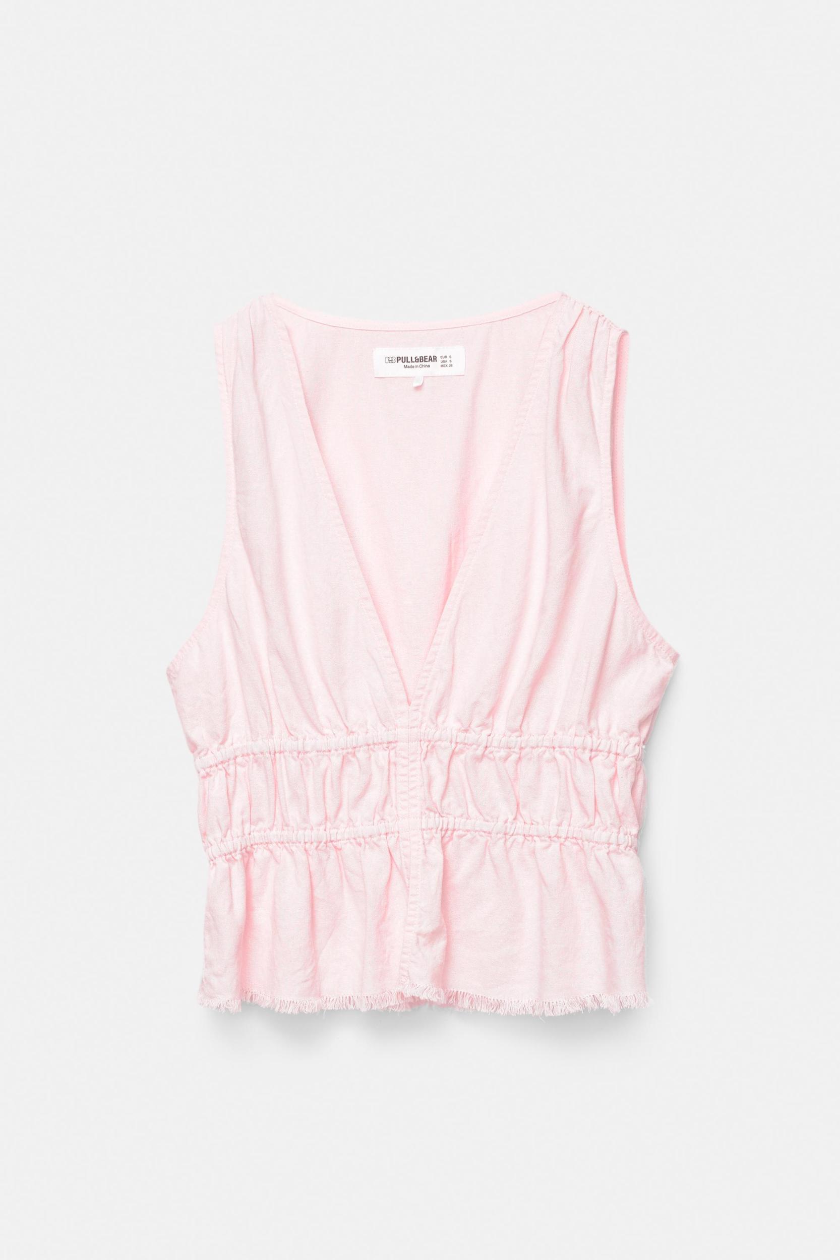 Rustic linen blend top Product Image