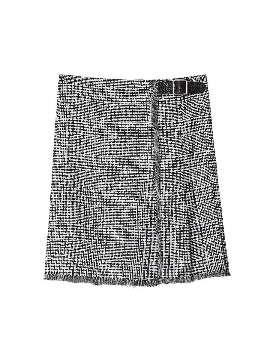 Womens Glen Check Wrap Miniskirt Product Image