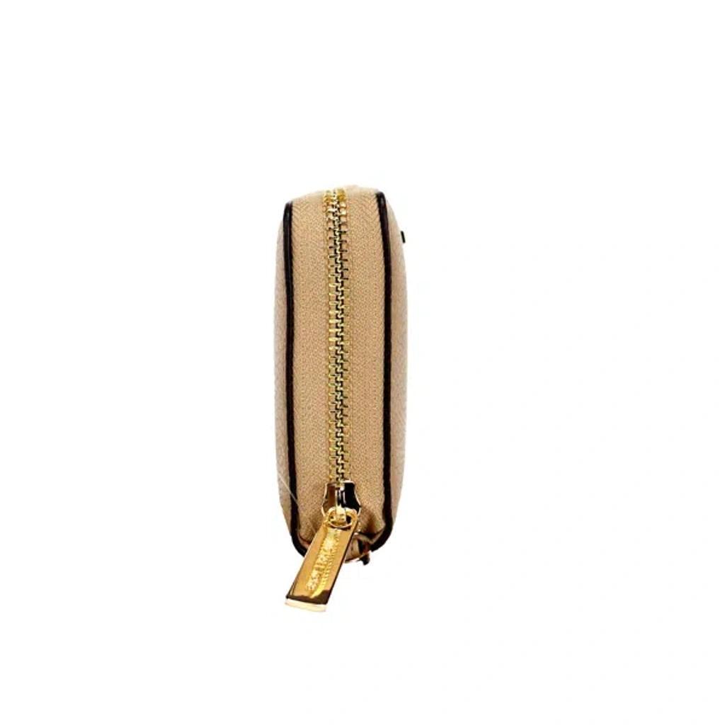 MICHAEL KORS Jet Set Travel Large Camel Leather Continental Wristlet Wallet In Beige Product Image