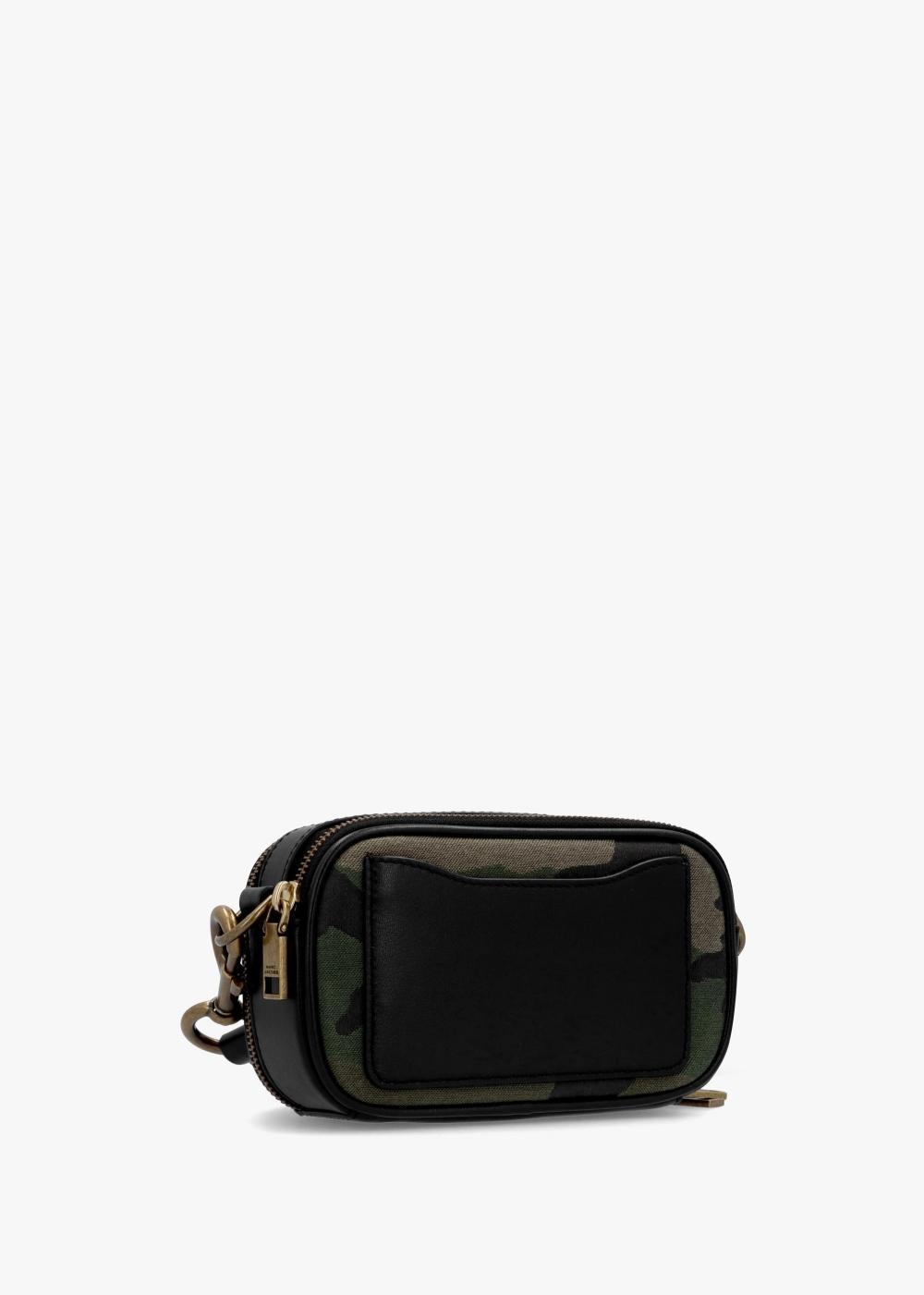 MARC JACOBS The Camo Jacquard Snapshot Camo Multi Camera Bag In Khaki Fabric Product Image