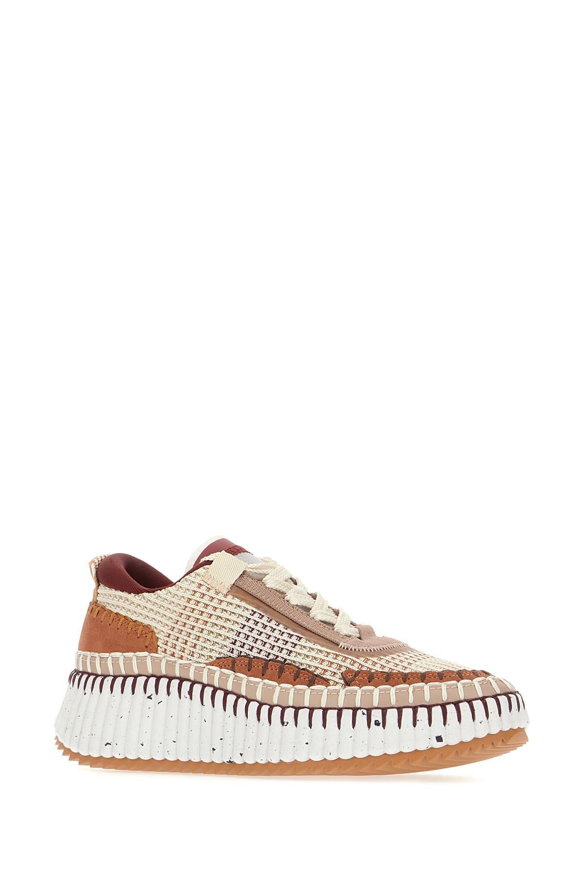 CHLOÉ Nama Sneakers In Beige Product Image