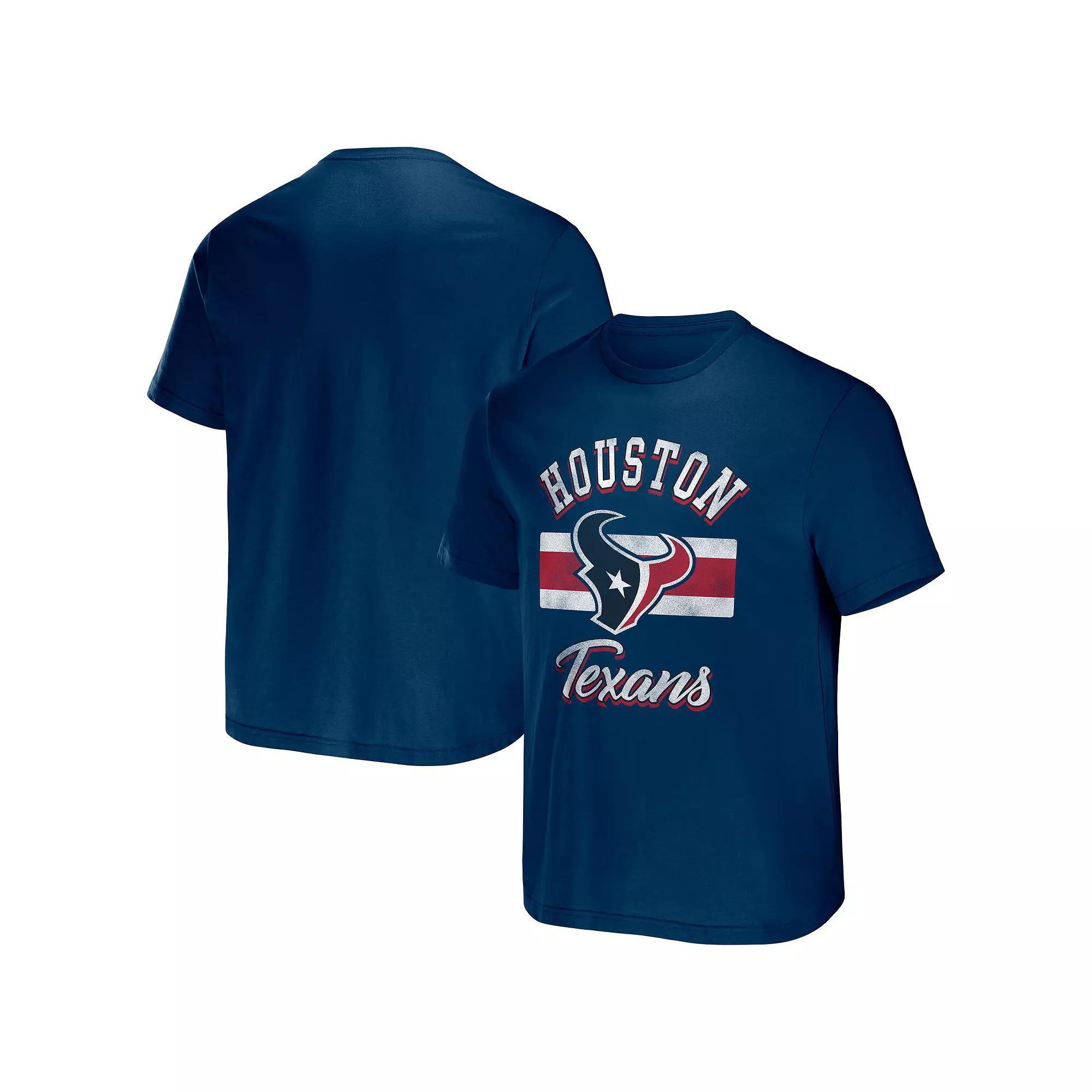 Men's NFL x Darius Rucker Collection by Fanatics Navy Houston Texans Stripe T-Shirt, Size: XL, Blue Product Image