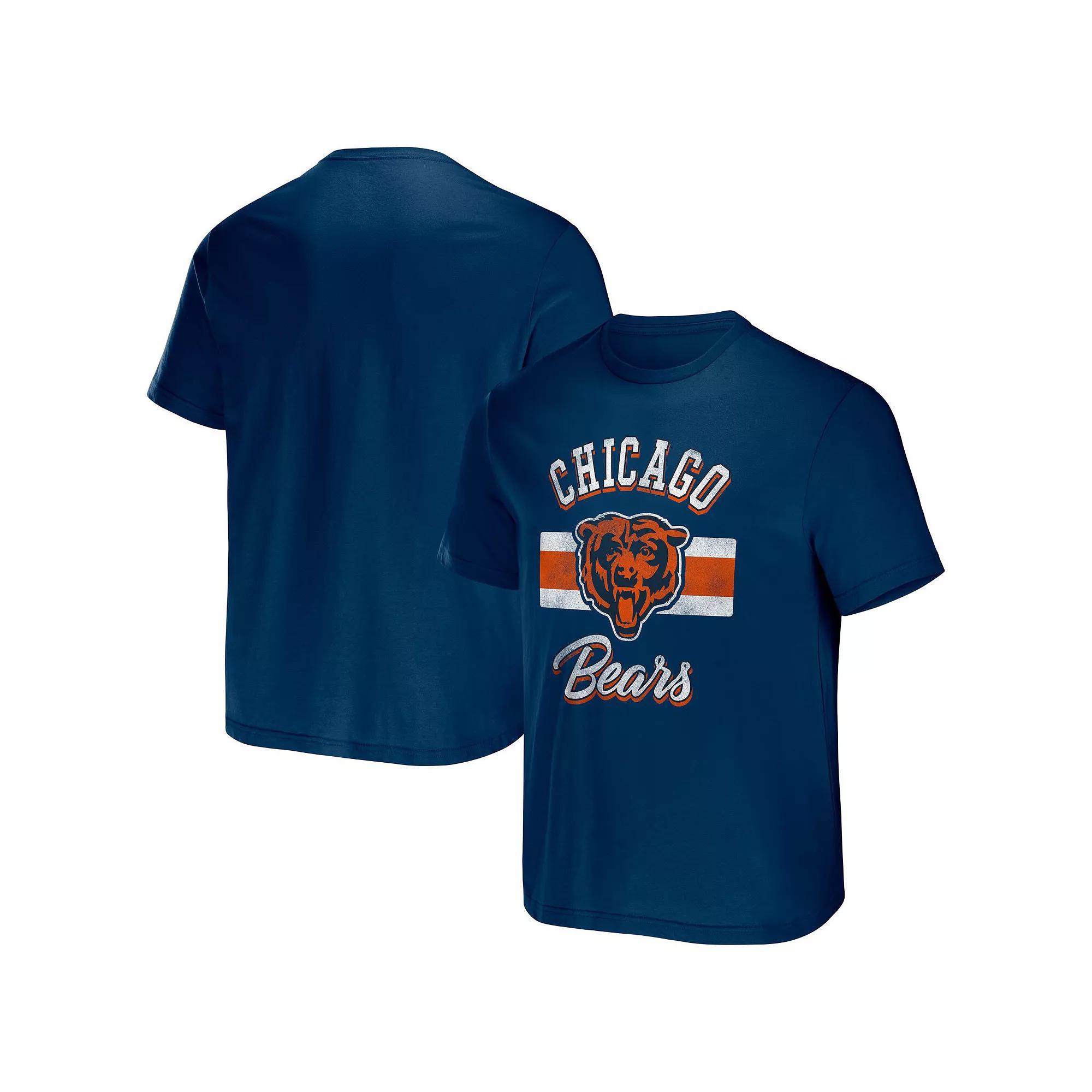 Men's NFL x Darius Rucker Collection by Fanatics Navy Chicago Bears Stripe T-Shirt,  Product Image