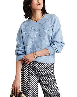 Womens Cashmere Pointelle Pullover Sweater Product Image