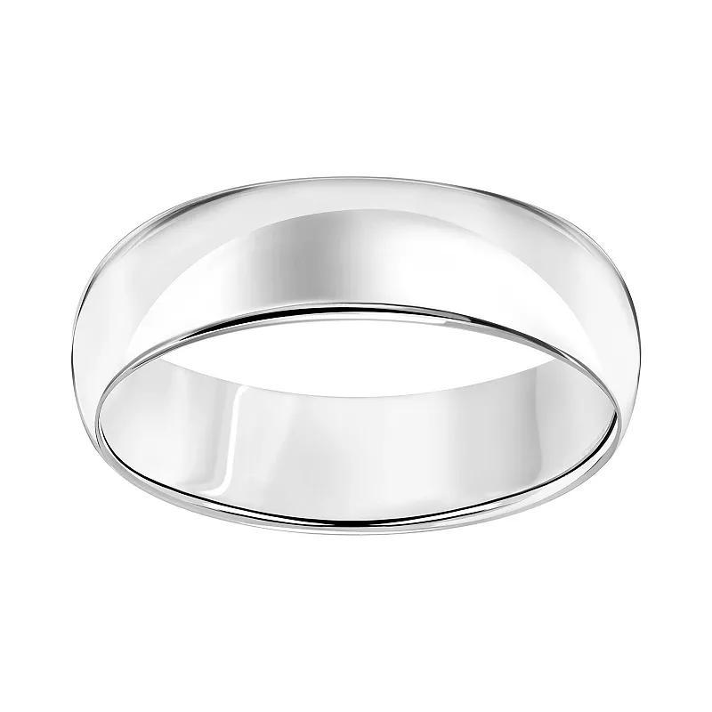 Womens Unbranded 10KT WHITE GOLD 6MM LOW DOME BAND, Womens Yellow Product Image