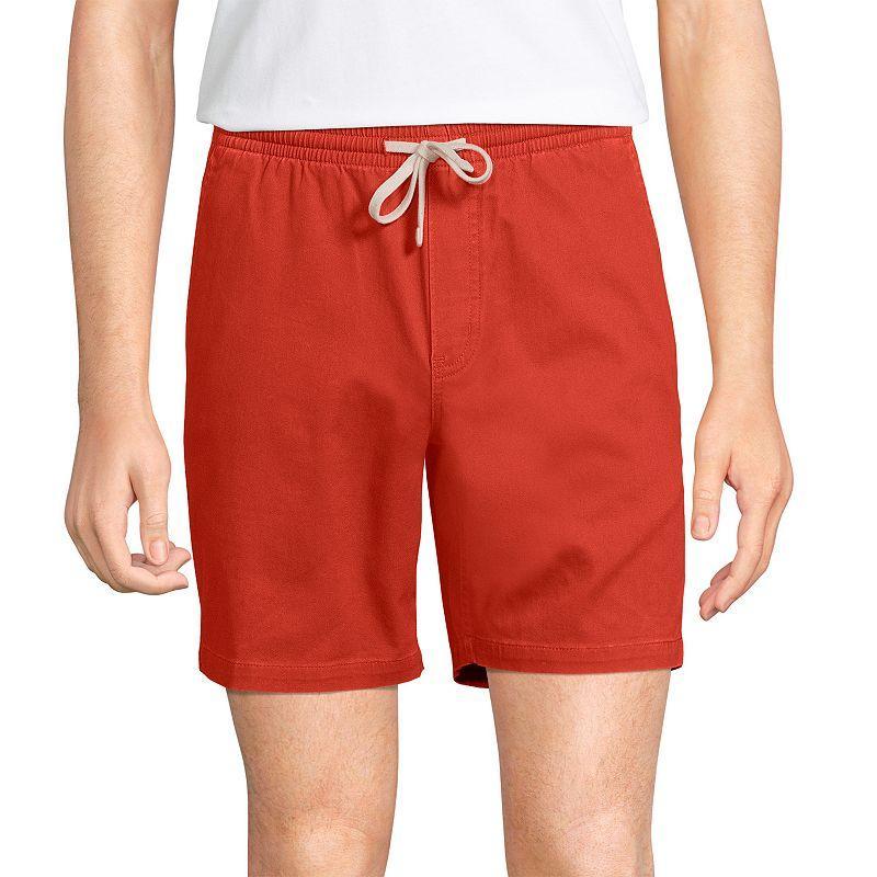 Big & Tall Lands End Comfort-First Knockabout Pull On Deck Shorts, Mens Soft Pink Product Image