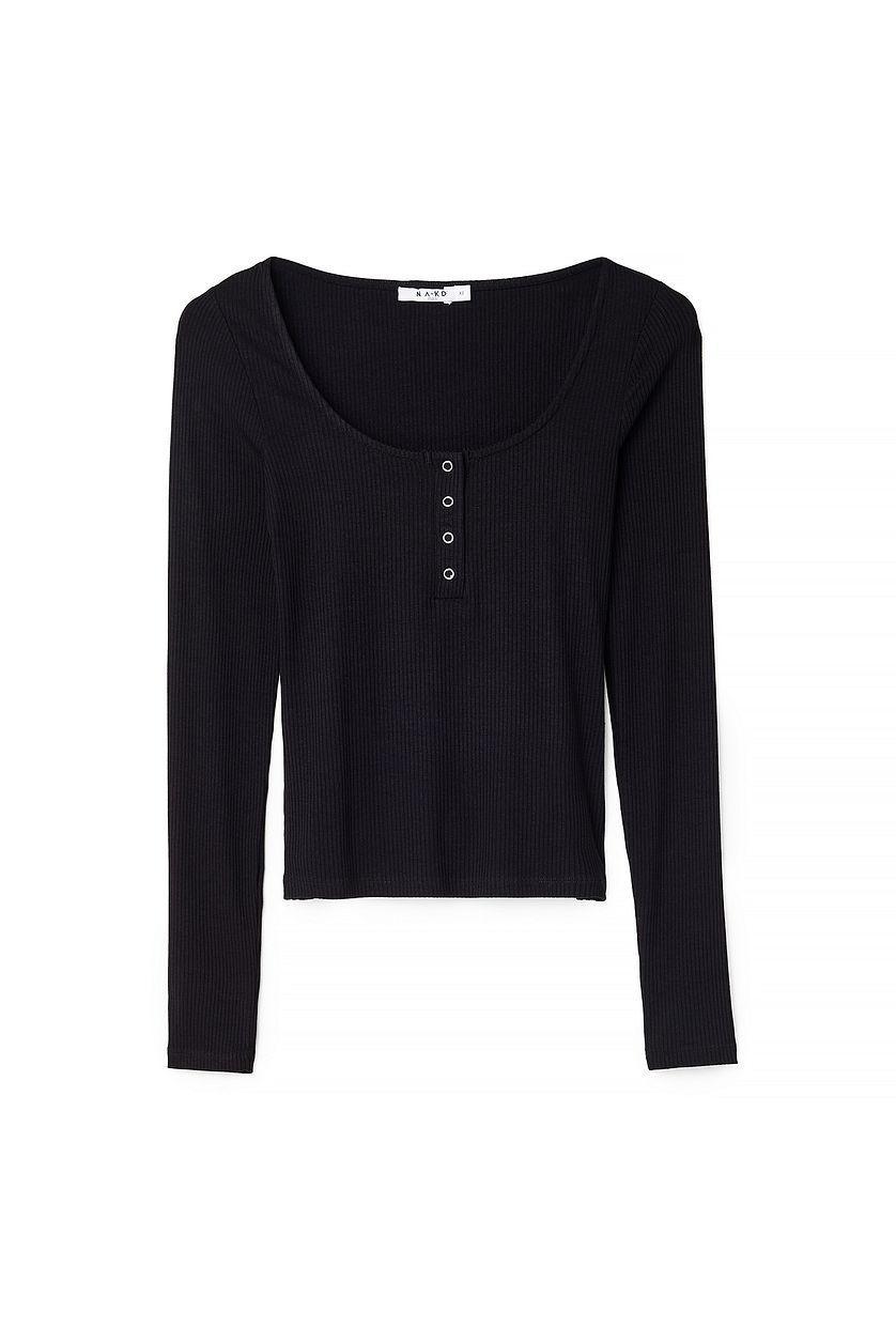 Press Button Long Sleeve Top Product Image