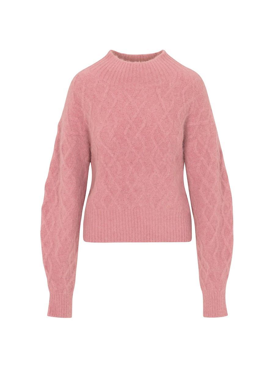 Womens Yael Cable-Knit Stretch Wool Sweater Product Image