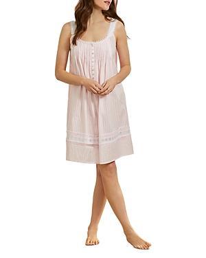 Eileen West Cotton Dobby Striped Chemise Nightgown Product Image