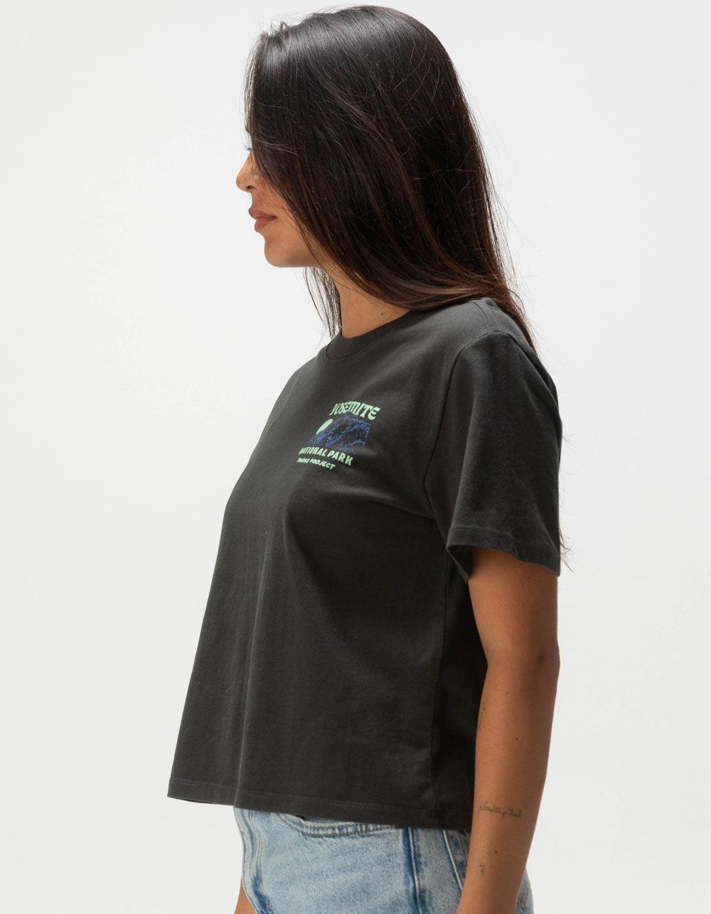 PARKS PROJECT Yosemite Womens Boxy Tee - BLACK Product Image