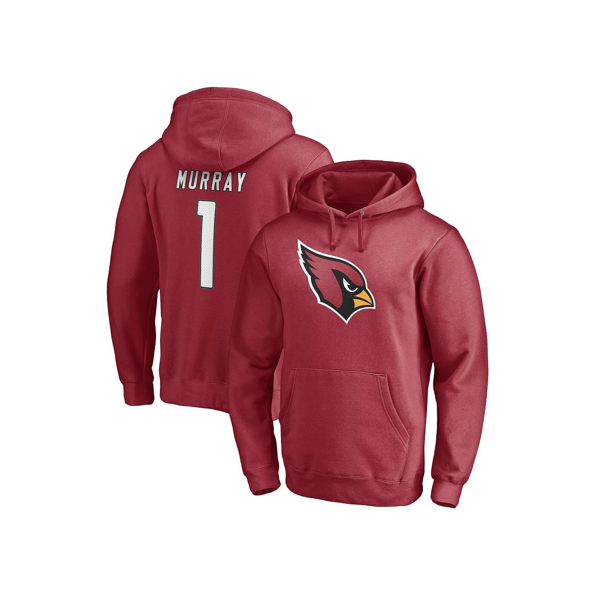 Men's Fanatics Branded Kyler Murray Cardinal Arizona Cardinals Player Icon Name & Number Fitted Pullover Hoodie, Size: 3XL, Red Product Image