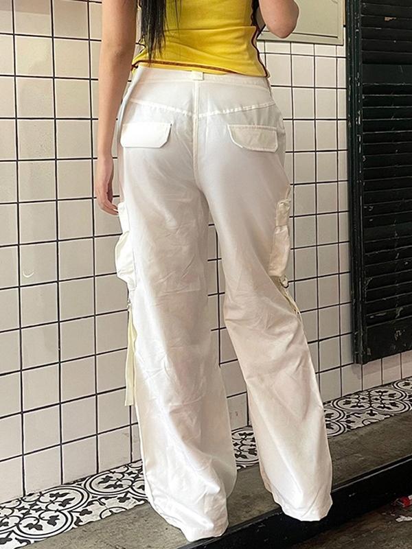 Low Rise Side Zip Up Cargo Pants Product Image