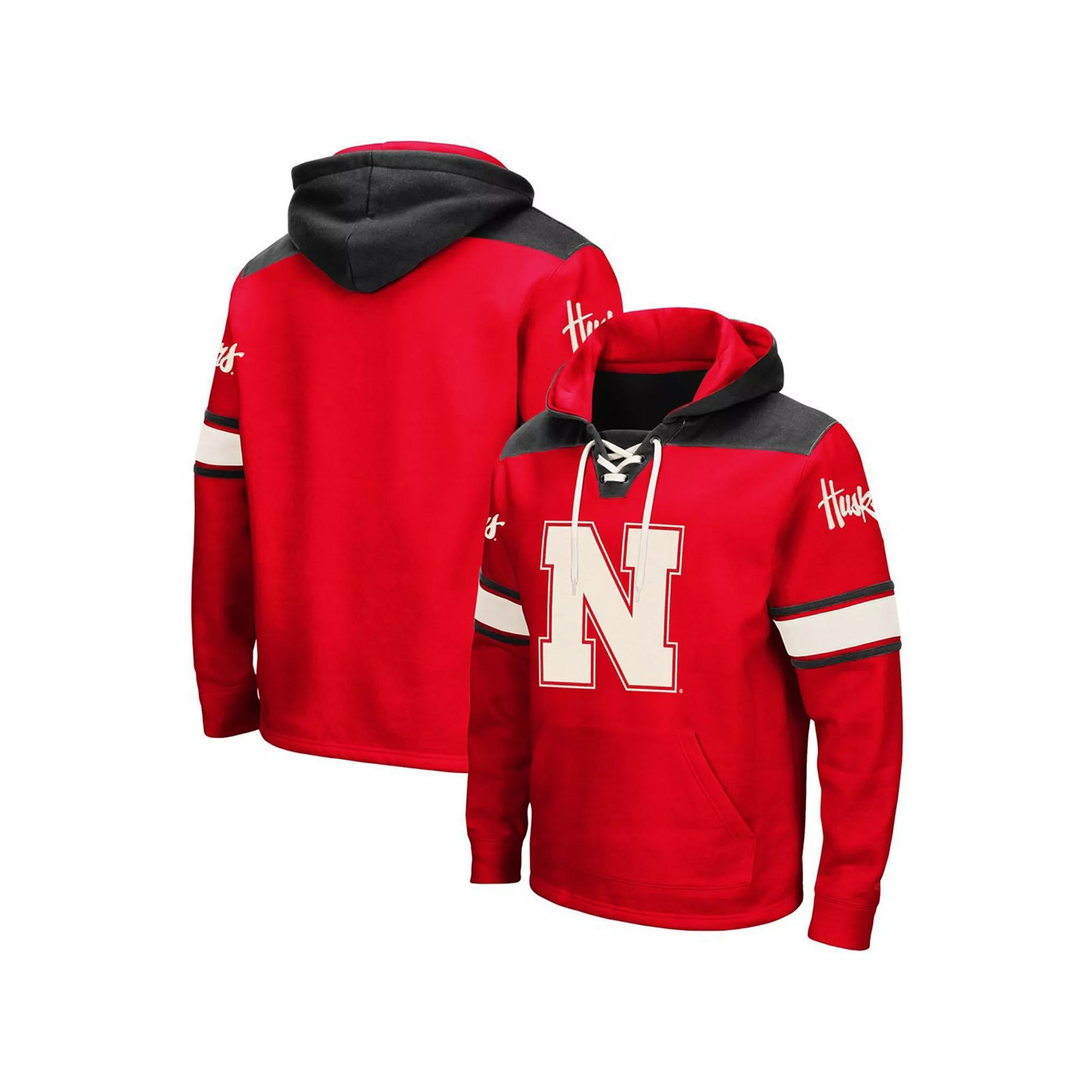 Men's Colosseum Scarlet Nebraska Huskers 2.0 Lace-Up Pullover Hoodie,  Product Image