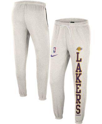 Mens Oatmeal Los Angeles Lakers 75th Anniversary Courtside Fleece Pants Product Image