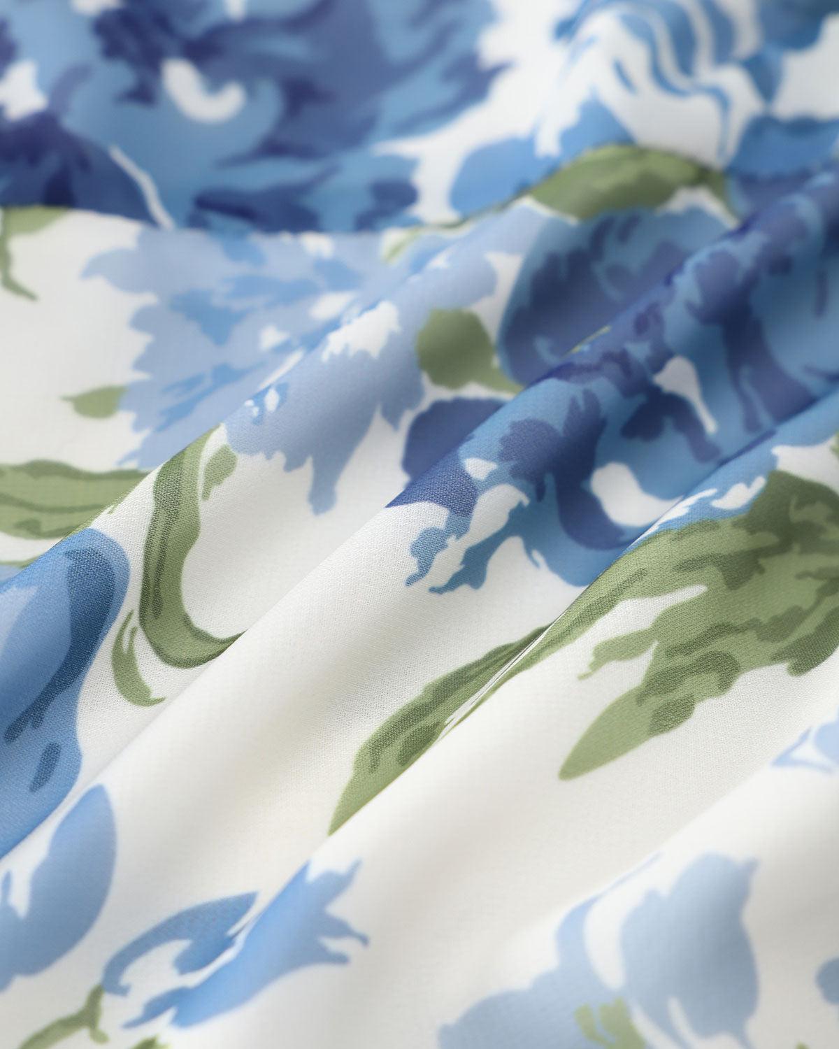 Blue Floral Bohemian Cropped Camis Product Image