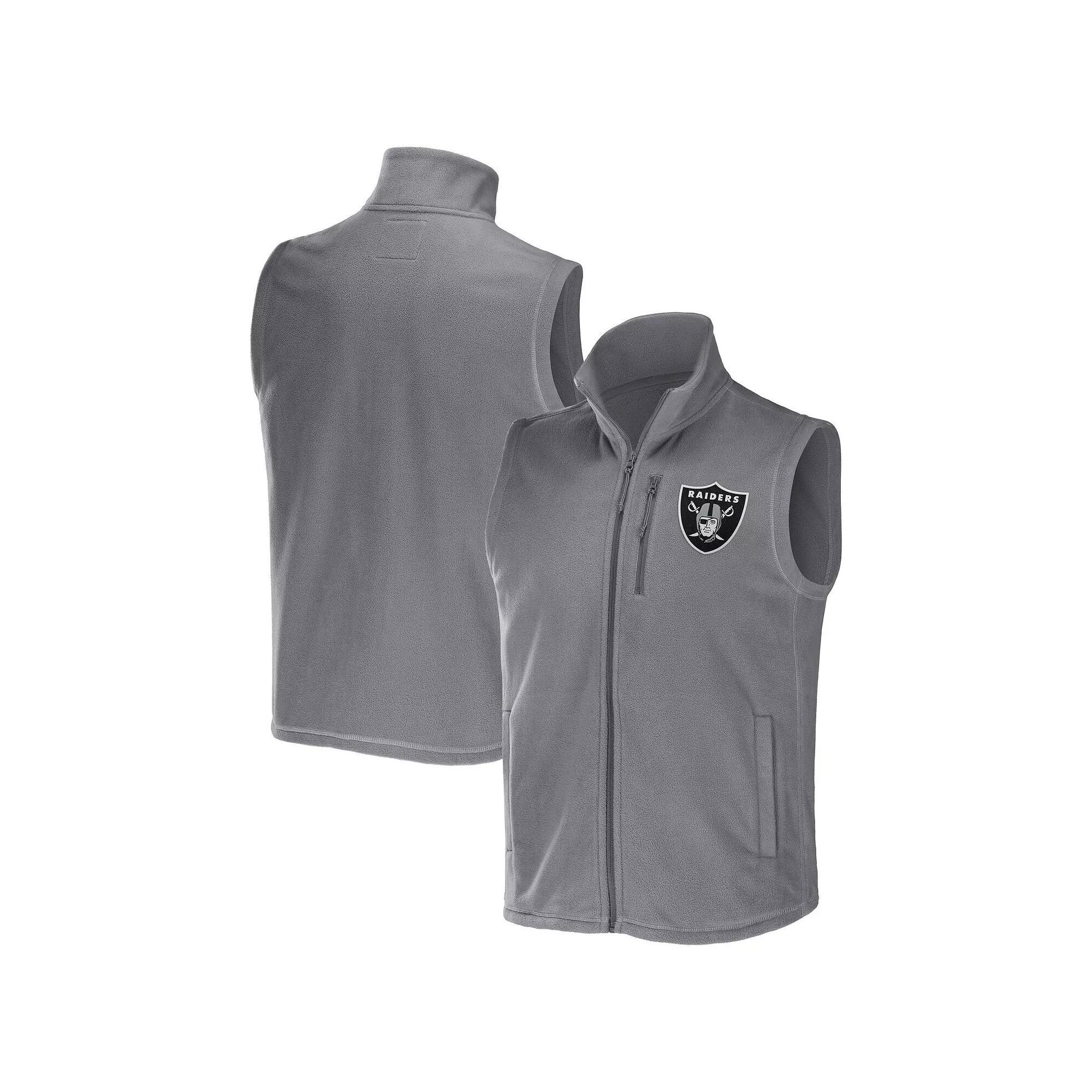 Men's NFL x Darius Rucker Collection by Fanatics Gray Cleveland Browns Polar Fleece Full-Zip Vest,  Product Image