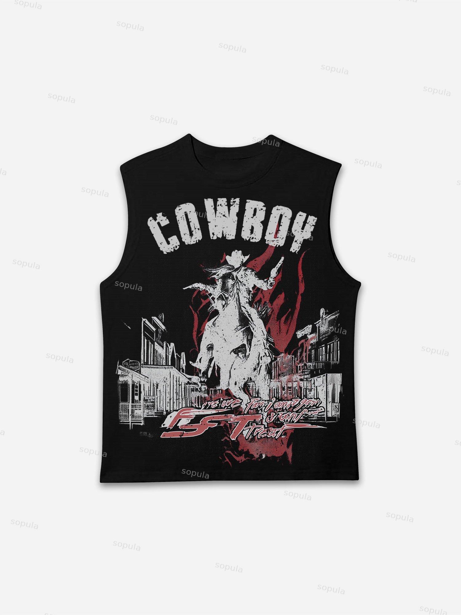 Vintage Cowboy You're In For A Damn Treat Tank Top Product Image