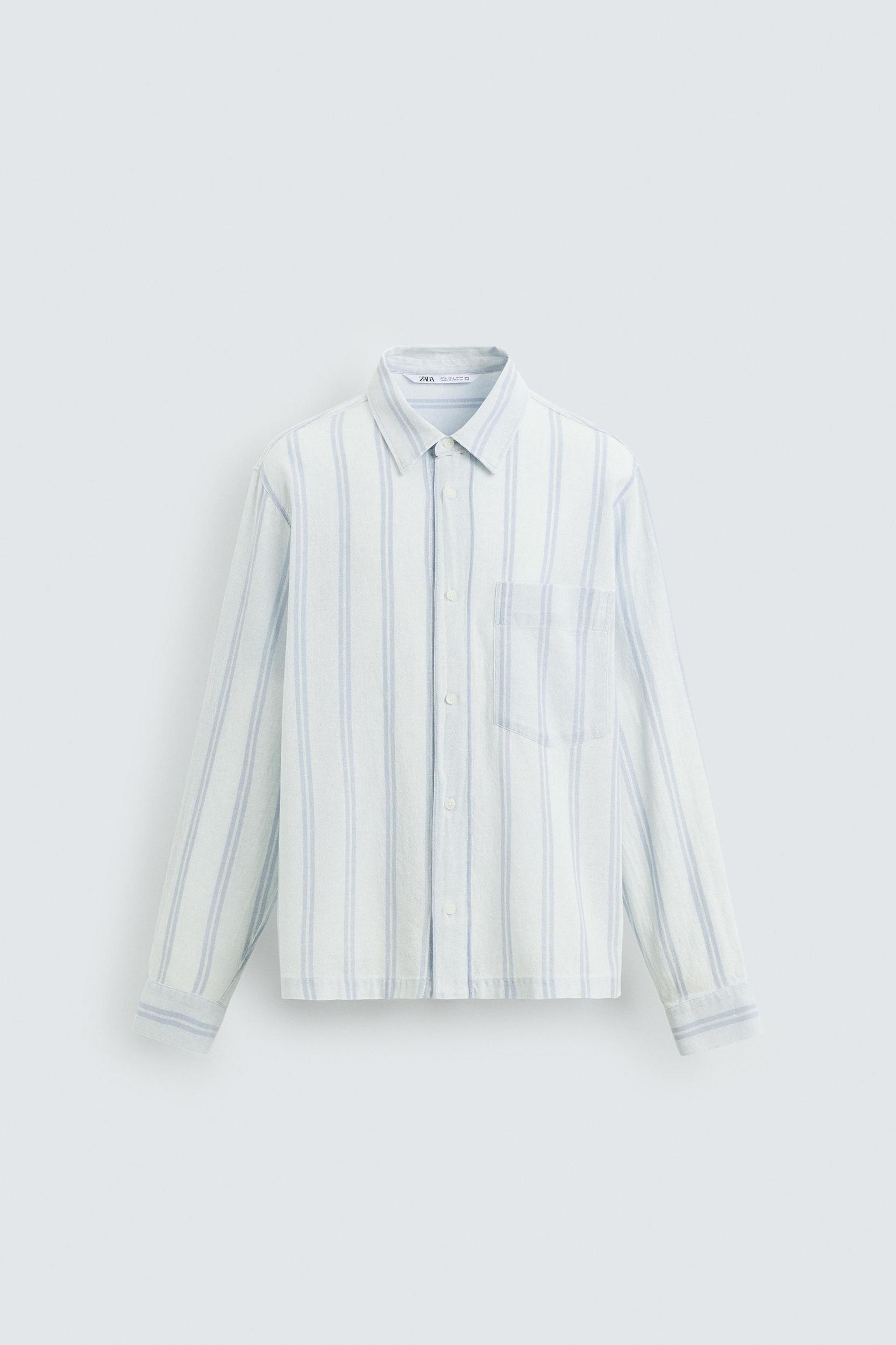 TEXTURED STRIPED SHIRT Product Image