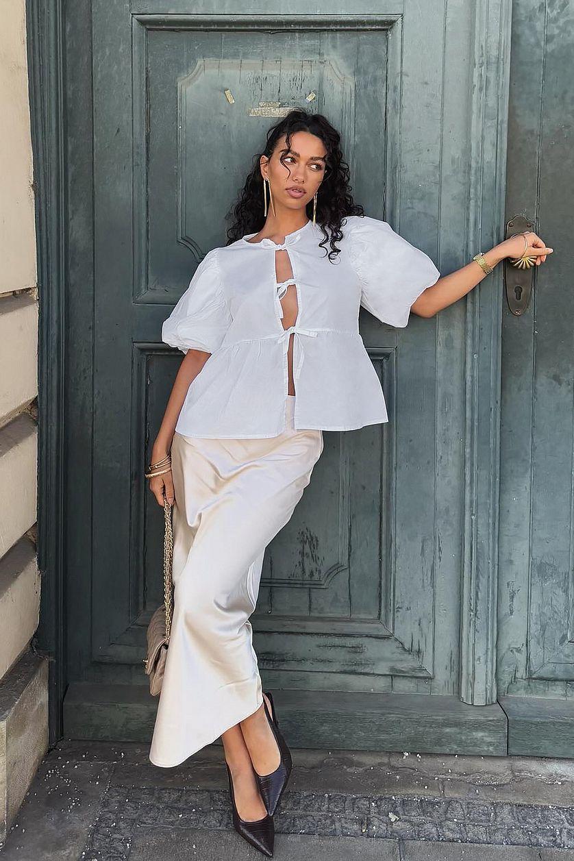 Satin Midi Skirt Product Image