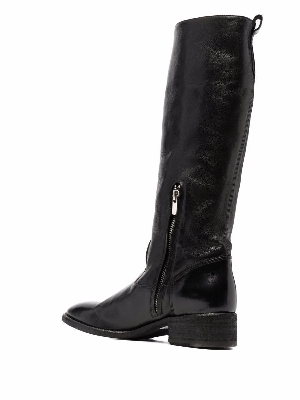 OFFICINE CREATIVE Knee-length Leather Boots In Schwarz Product Image