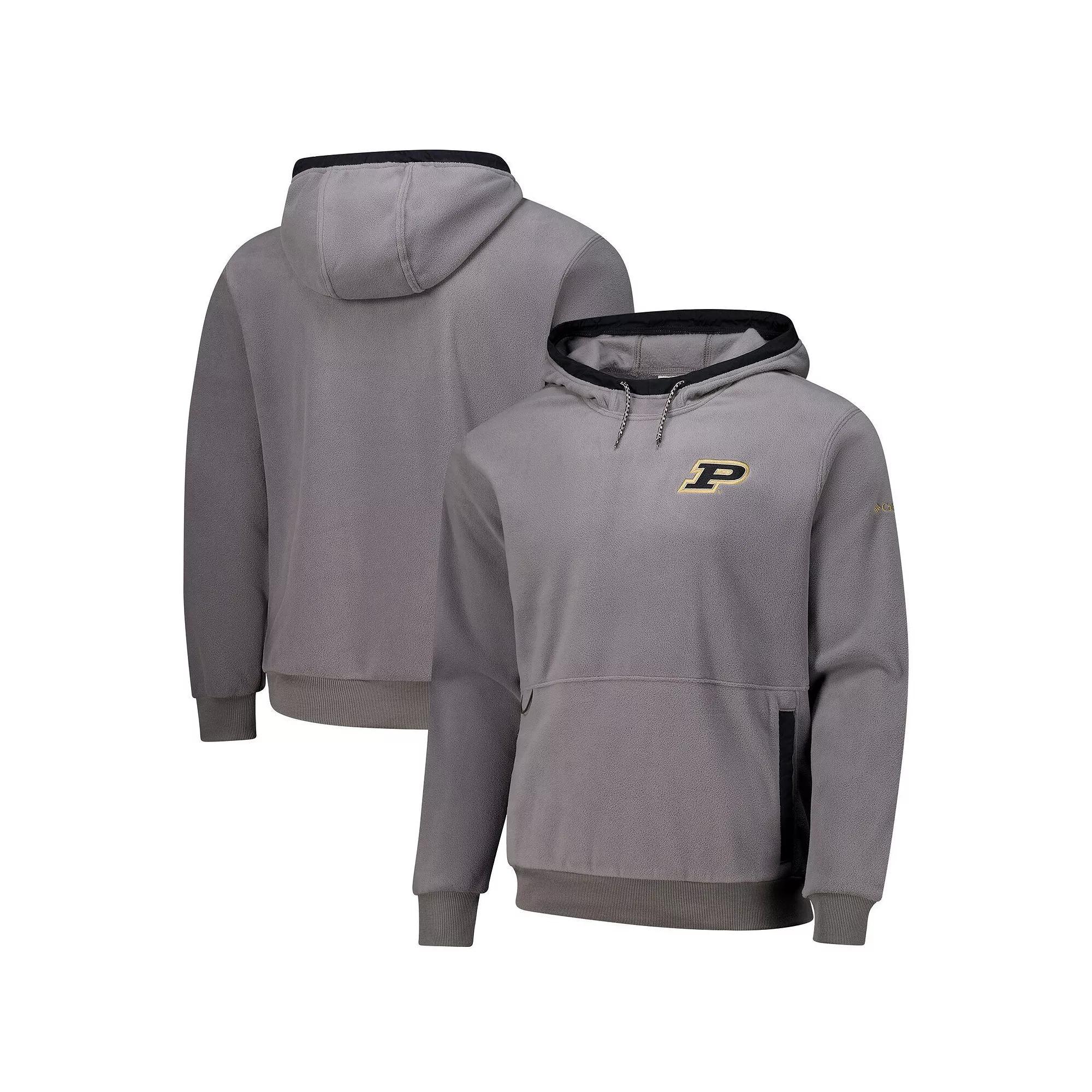 Men's Columbia Gray Purdue Boilermakers Flanker Fleece Pullover Hoodie,  Product Image