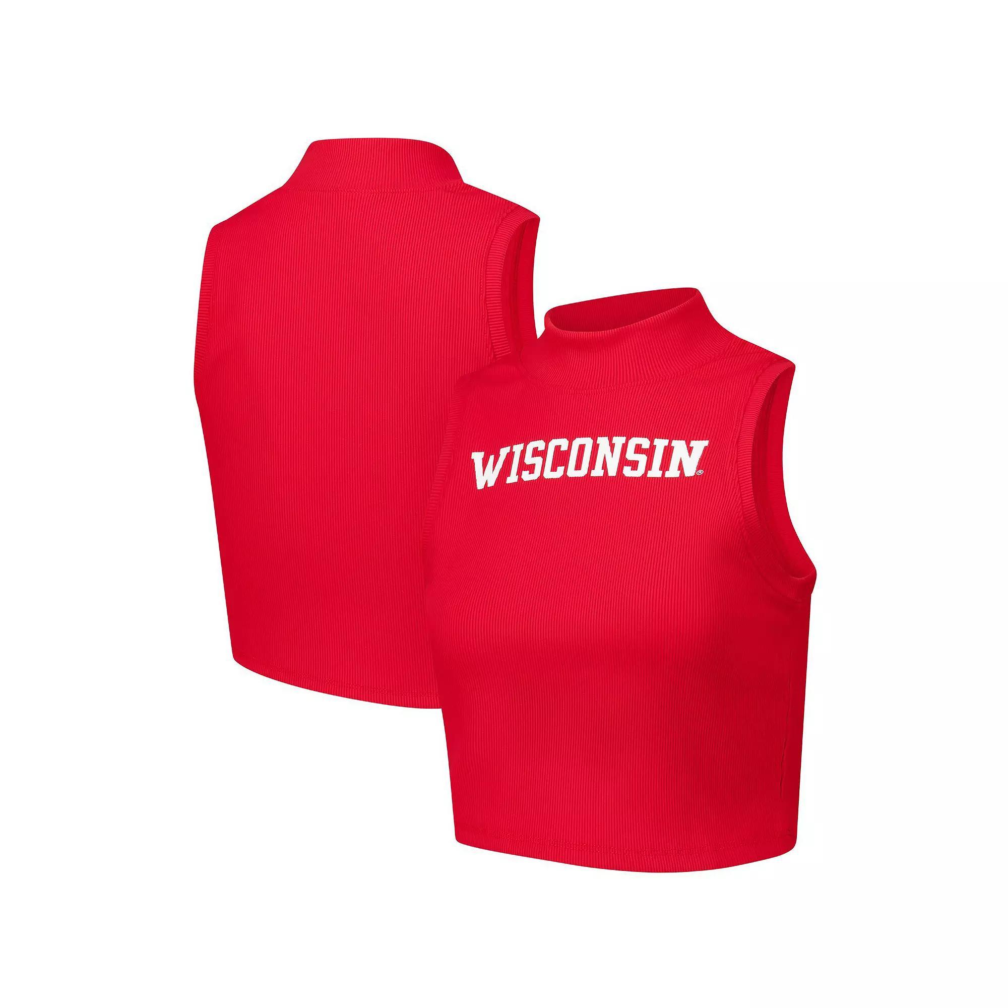 Women's ZooZatz Red Wisconsin Badgers Cropped Tank Top,  Product Image