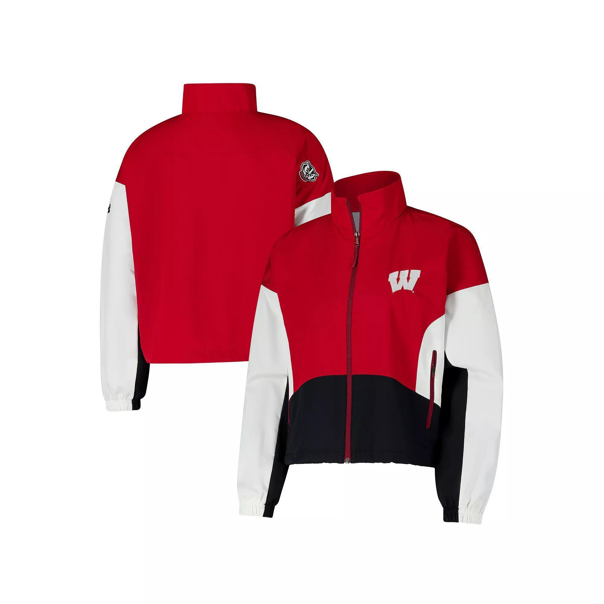 Women's Under Armour Red Wisconsin Badgers Gameday Stretch Woven Performance Full-Zip Jacket, Size: Small Product Image