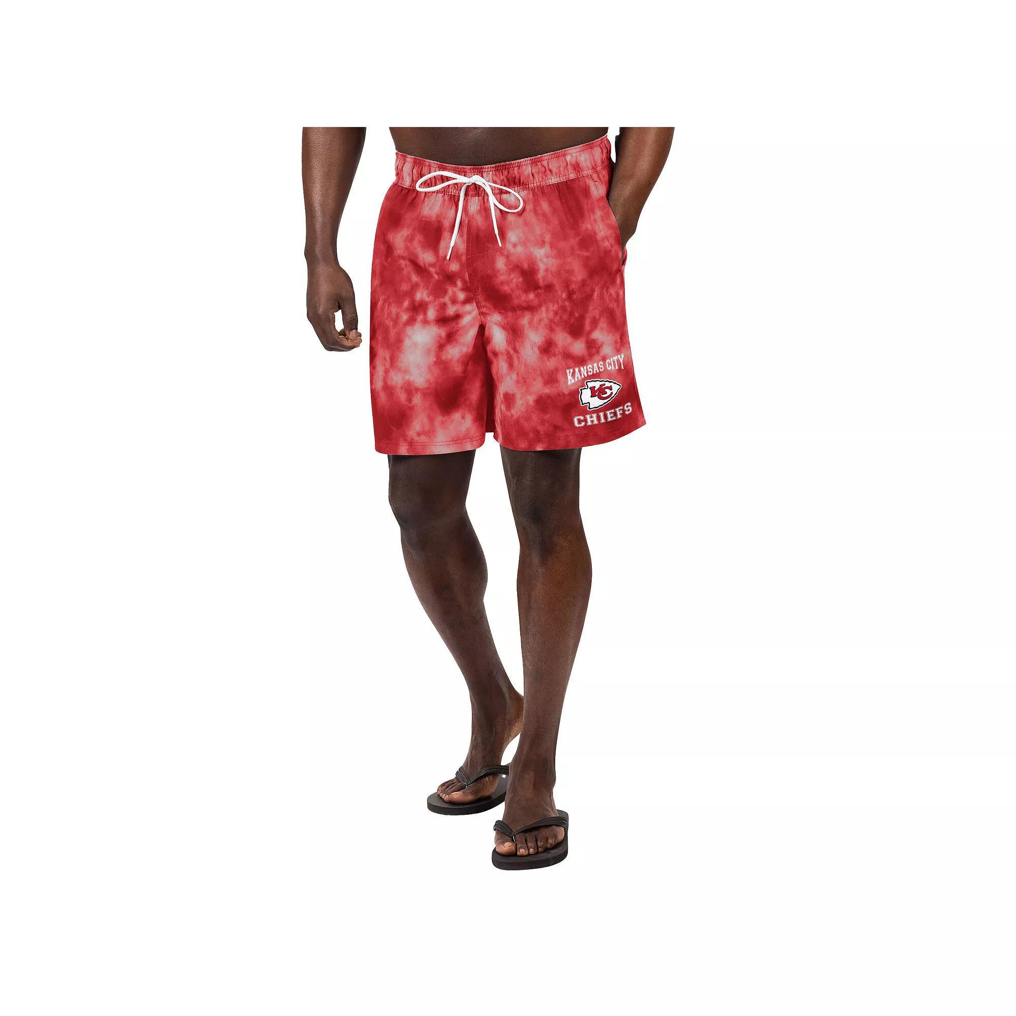 Men's G-III Sports by Carl Banks  Red Kansas City Chiefs Change Up Volley Swim Trunks, Size: 3XL Product Image