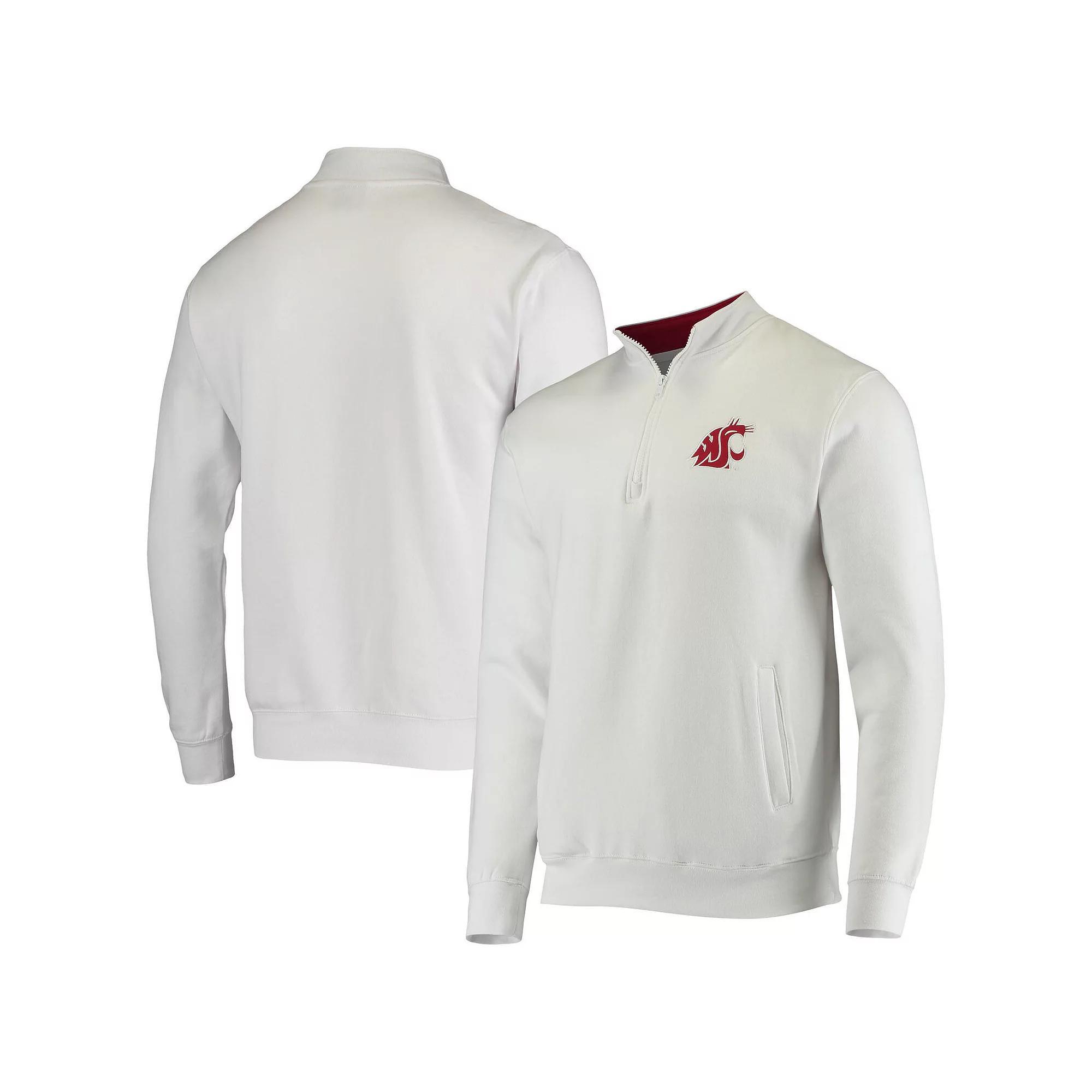 Men's Colosseum White Washington State Cougars Tortugas Logo Quarter-Zip Jacket,  Product Image
