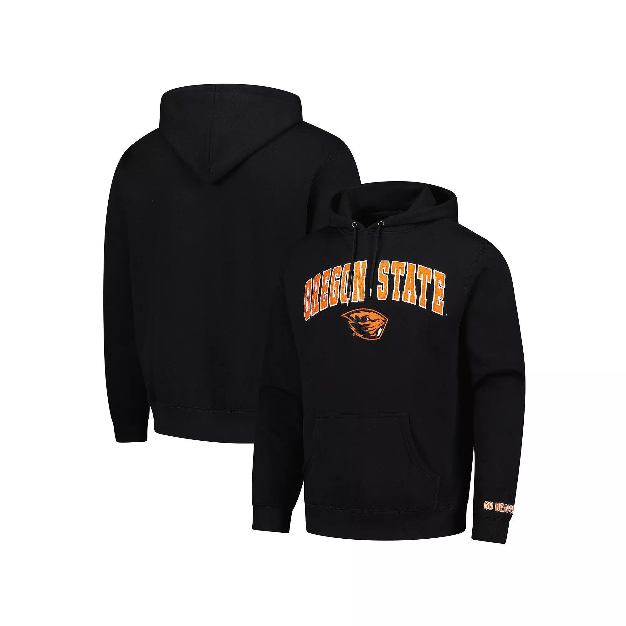 Men's  Black Oregon State Beavers Arch Logo Foundation Fleece Pullover Hoodie, Size: Large Product Image