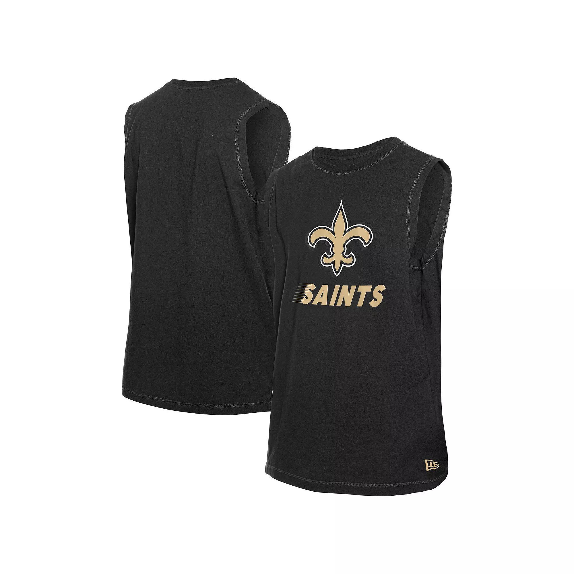 Men's New Era Black New Orleans Saints Leisure Collection Tank Top,  Product Image
