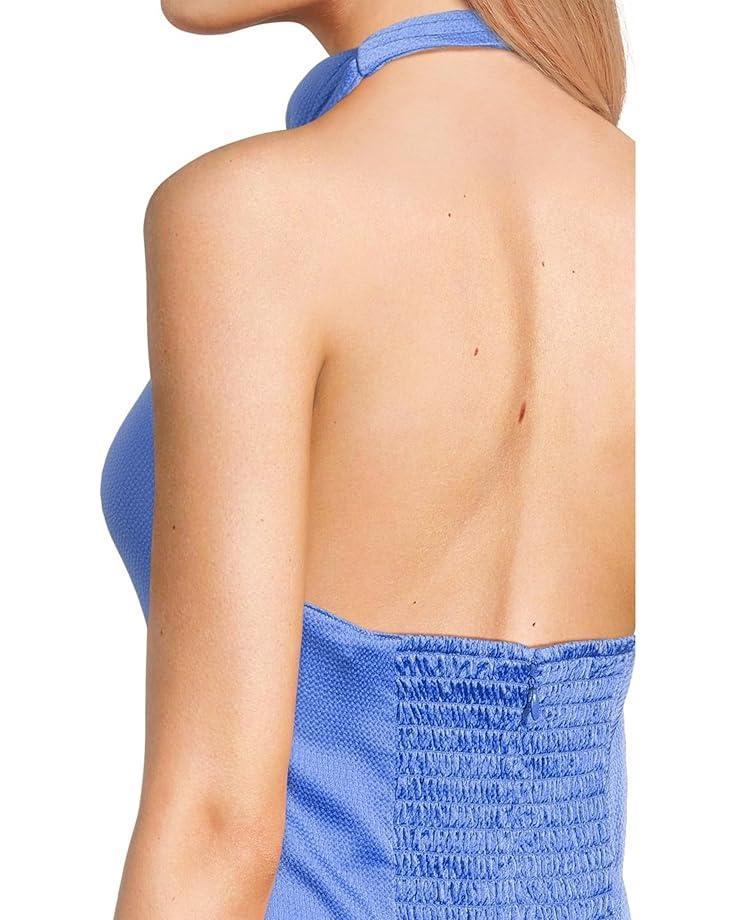 Sleeveless Halter Top With Back Bow Product Image