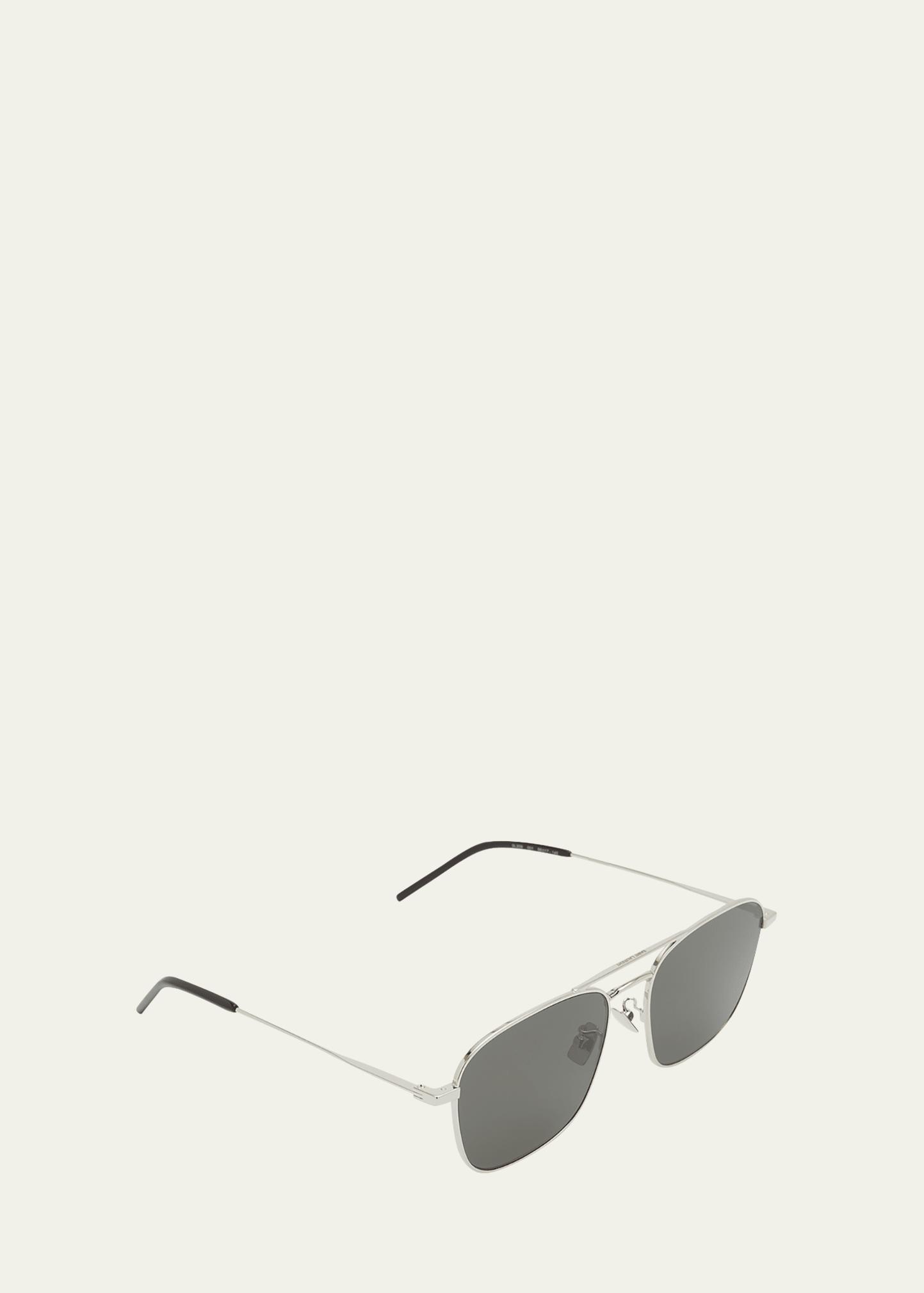 Saint Laurent Mens Brow Bar Aviator Sunglasses, 58mm Product Image