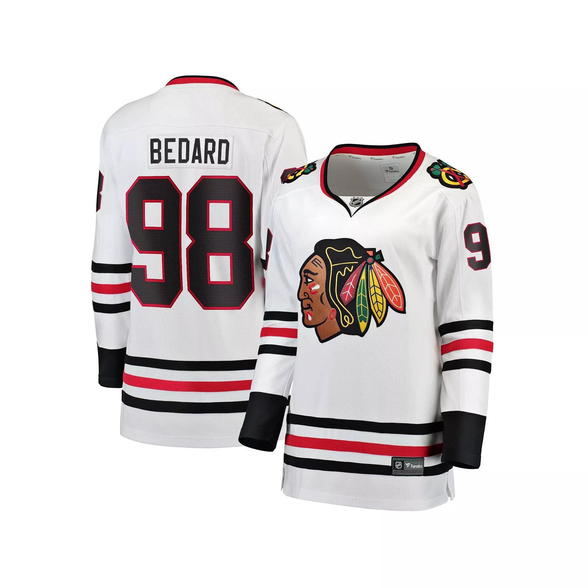 Women's Fanatics Branded Connor Bedard White Chicago Blackhawks Away Premier Breakaway Player Jersey,  Product Image