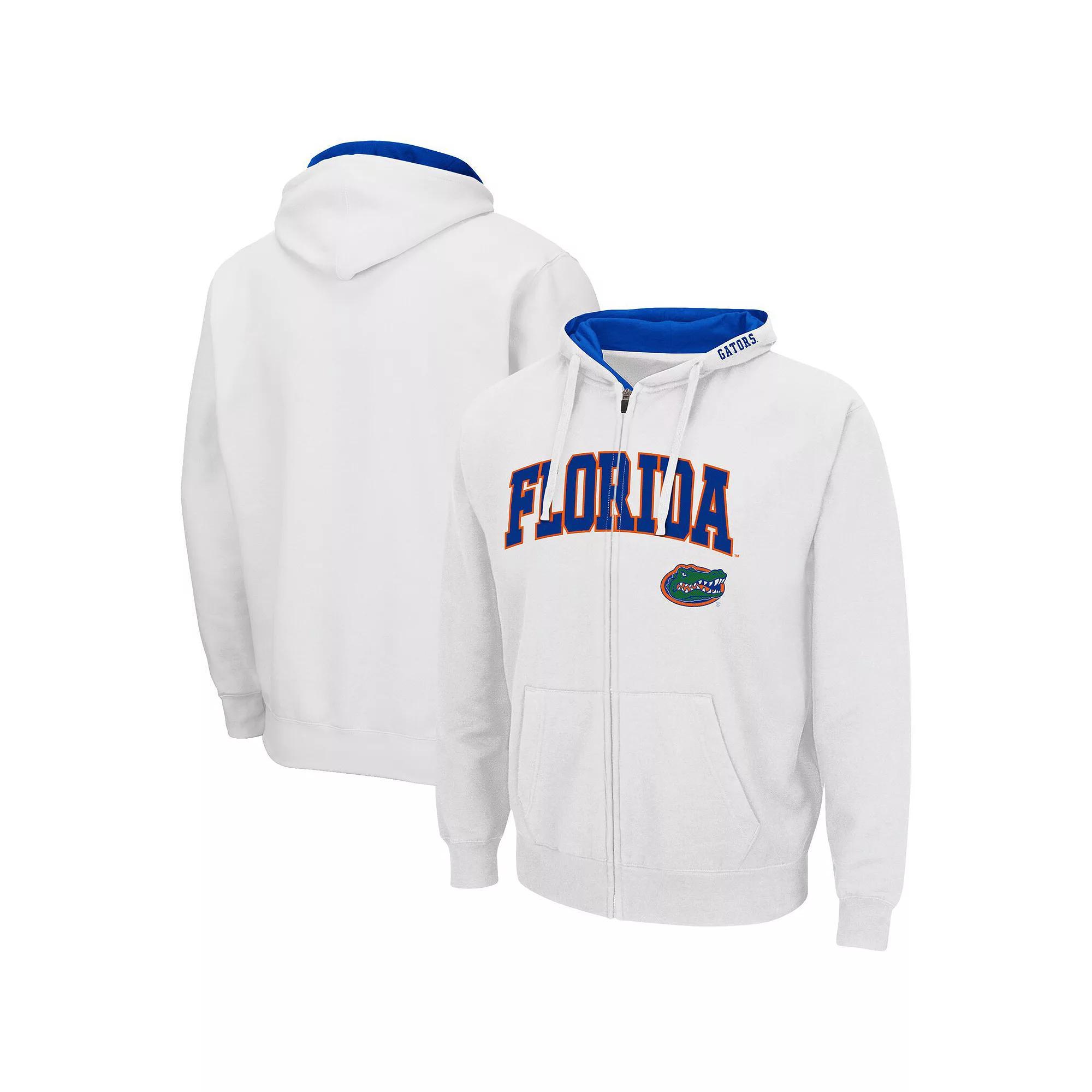 Men's Colosseum White Florida Gators Arch & Logo 3.0 Full-Zip Hoodie, Size: XL Product Image