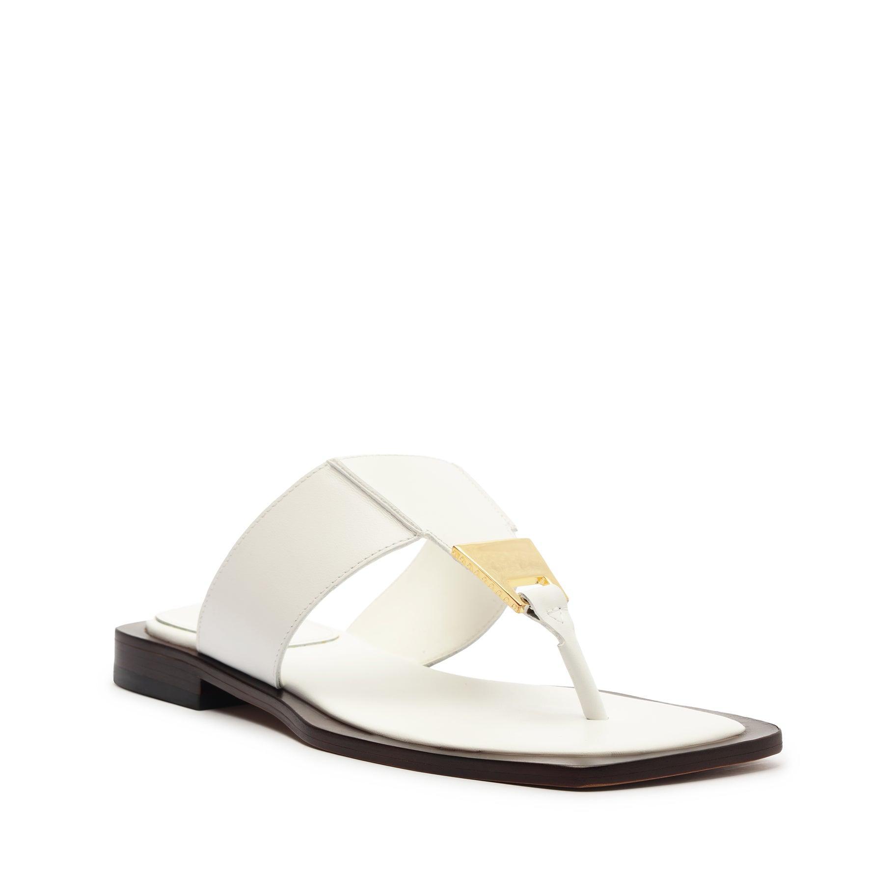 Salma Metallic Leather Flat Sandal Female Product Image