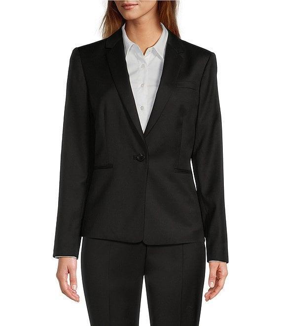 Antonio Melani Luxe Wool Loro Piana® Notch Collar Button Front Coordinating Blazer Product Image