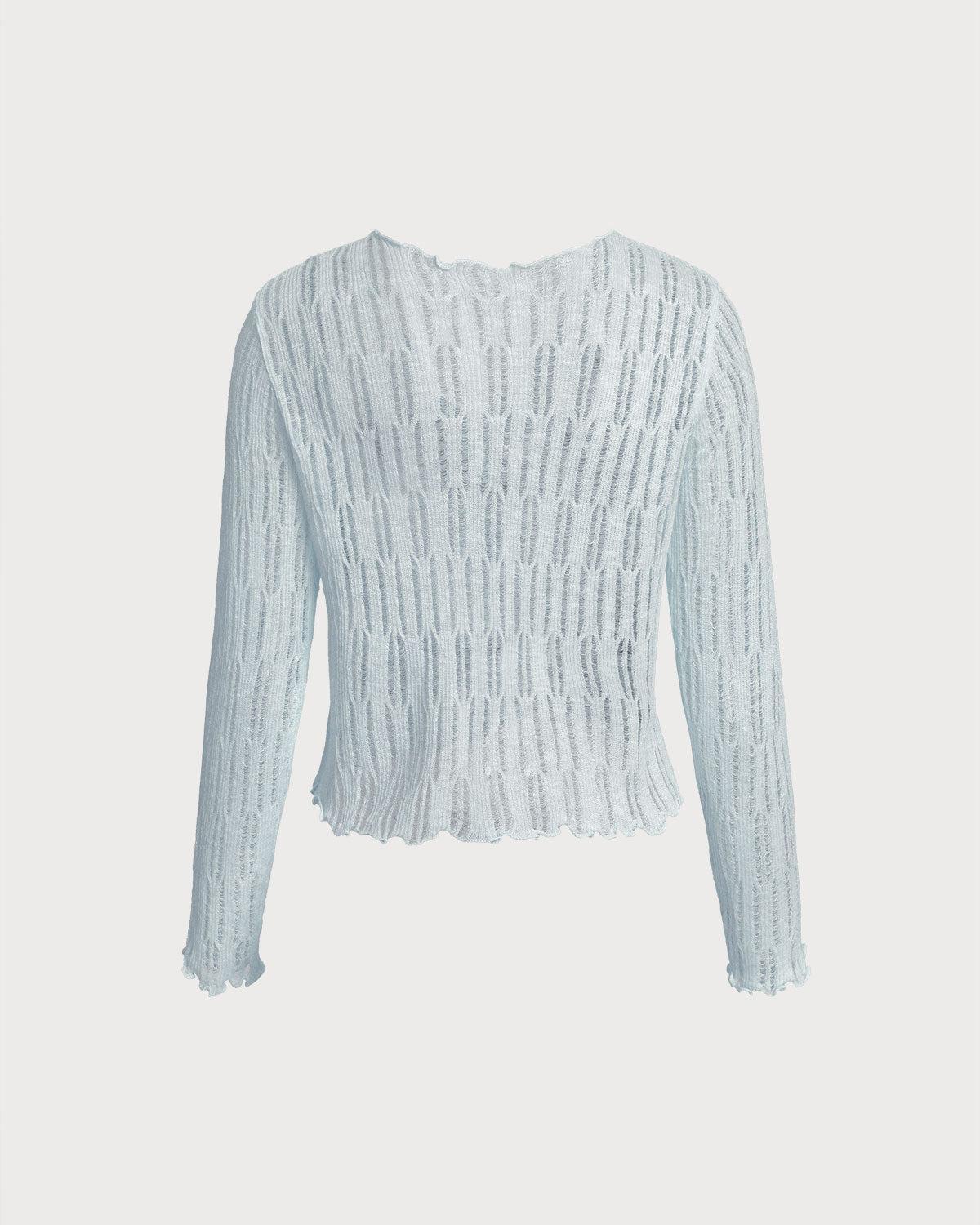 Blue Single Button Slim Cardigan Product Image