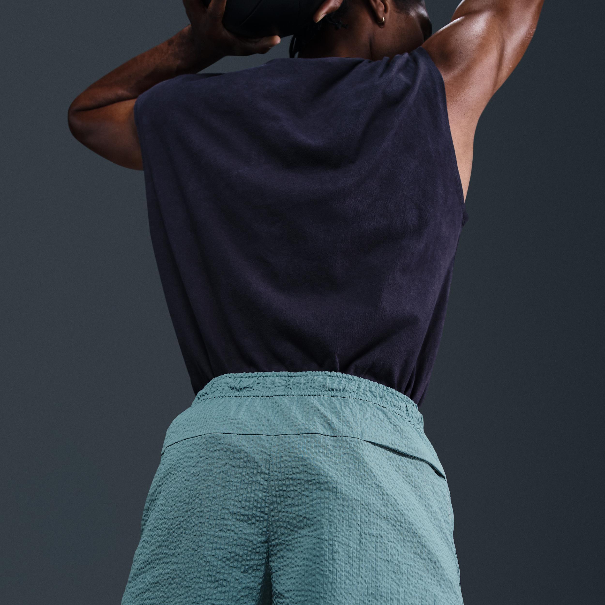 Nike Mens Unlimited Dri-FIT 5 Unlined Seersucker Versatile Shorts | HJ4091-006 Product Image