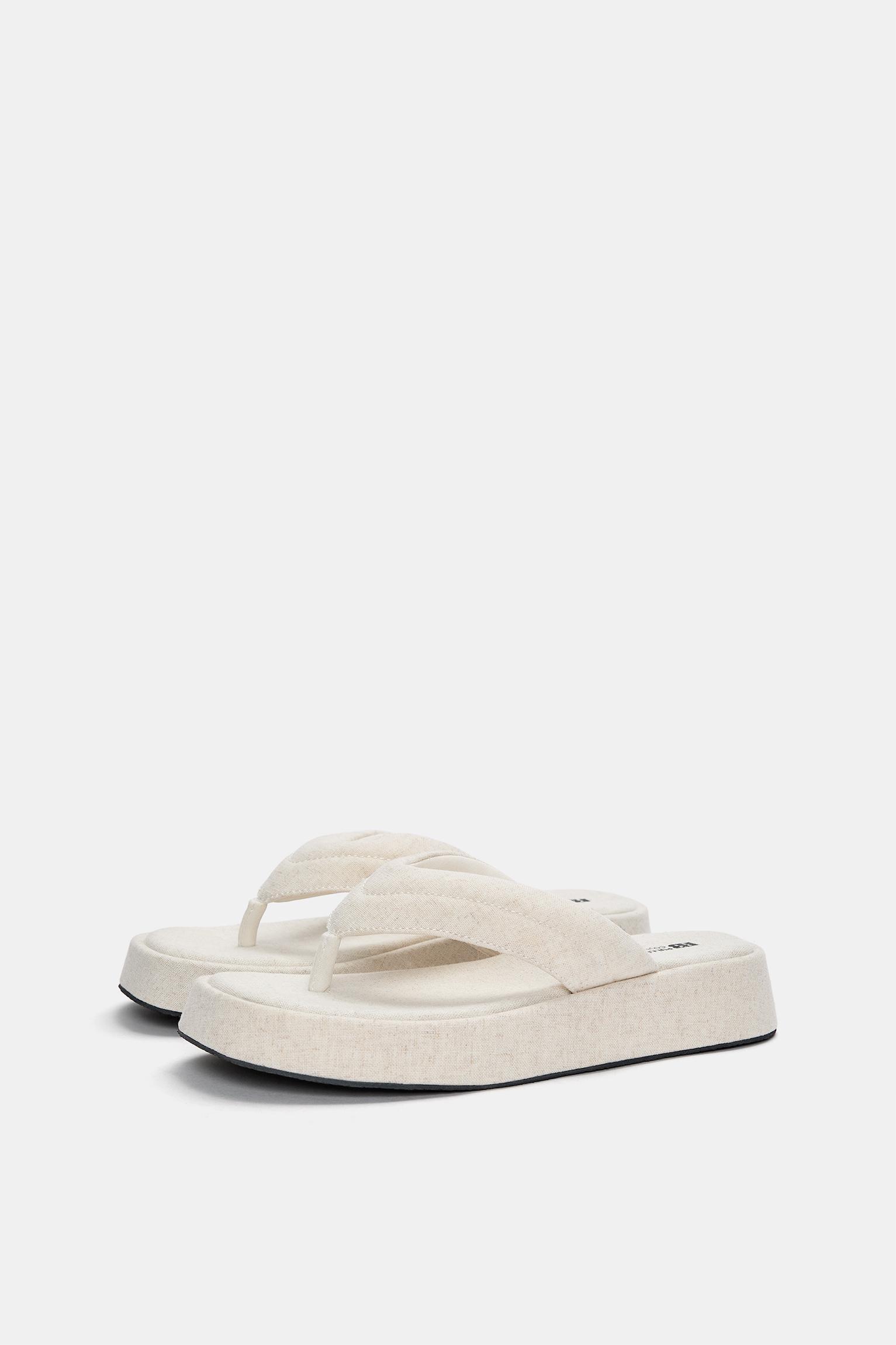 Chunky fabric flat sandals Product Image