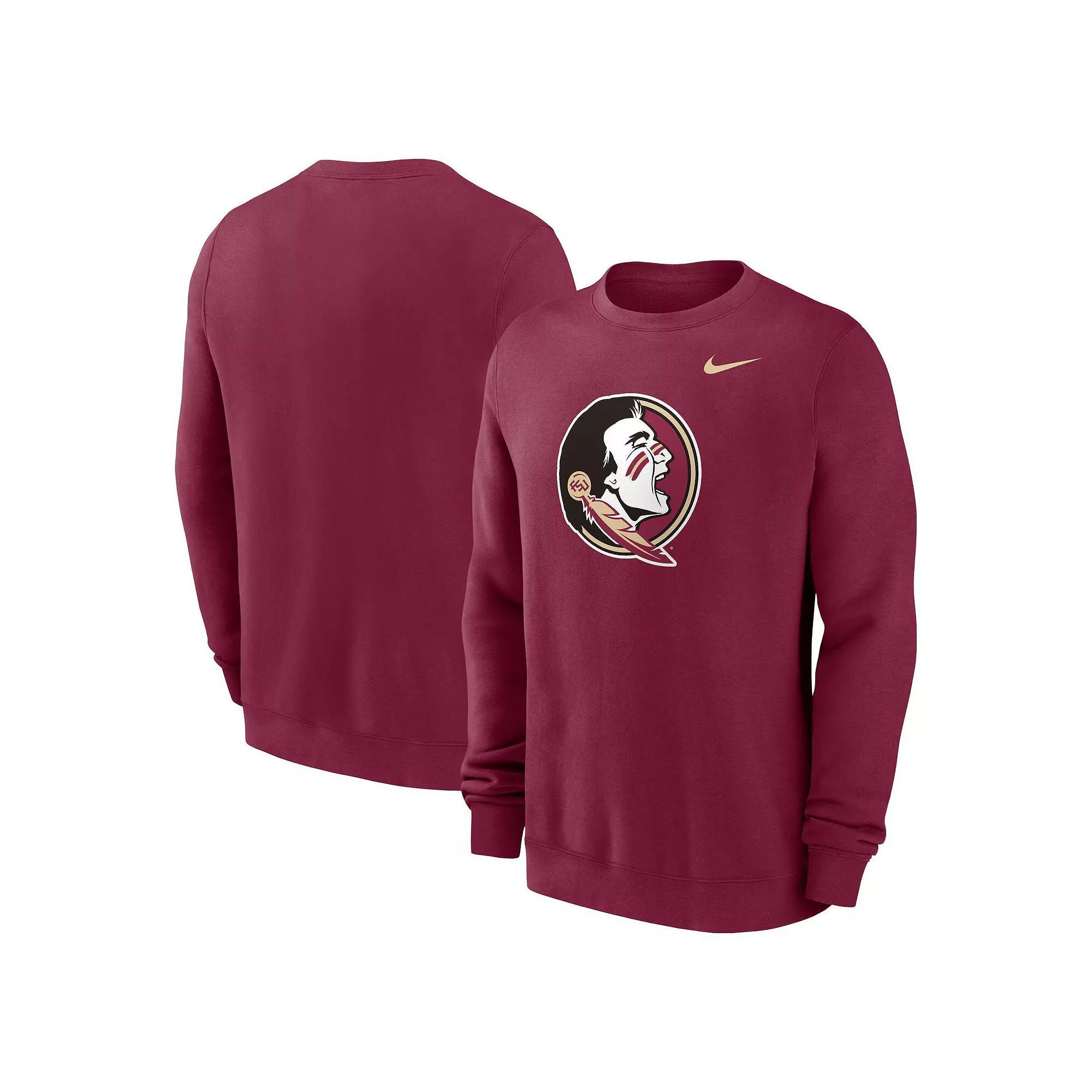 Men's Nike Garnet Florida State Seminoles Primetime Evergreen Fleece Pullover Sweatshirt,  Product Image