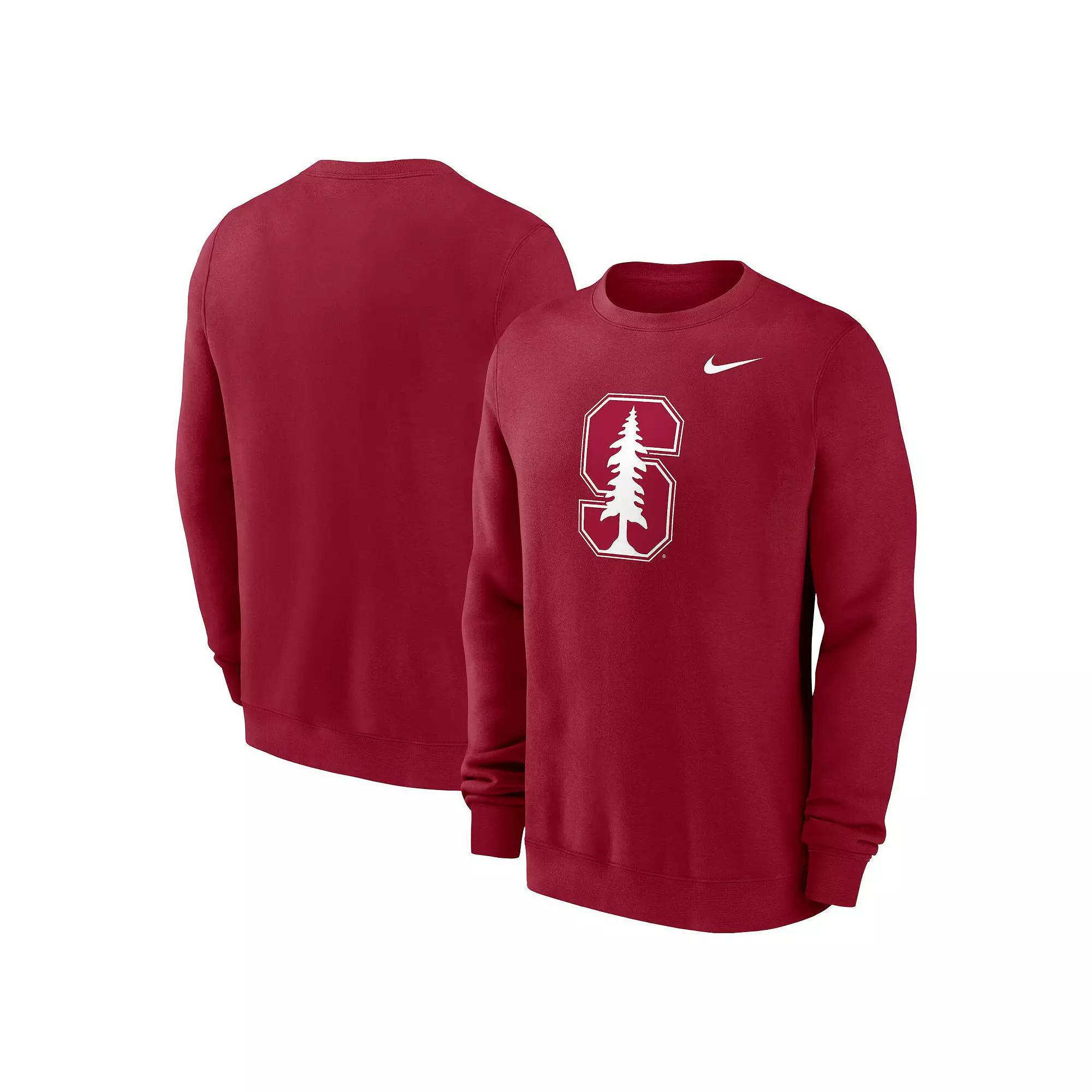 Men's Nike Cardinal Stanford Cardinal Primetime Evergreen Fleece Pullover Sweatshirt, Size: XL, Red Product Image