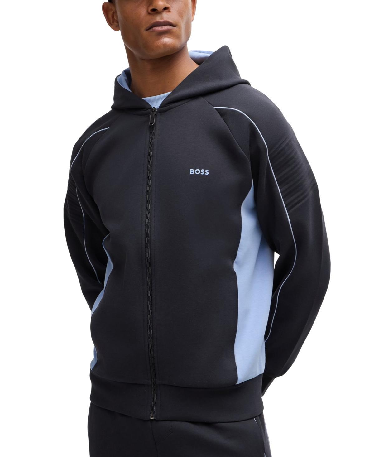 Boss by Hugo Boss Mens Embossed-Artwork Zip-Up Hoodie Product Image