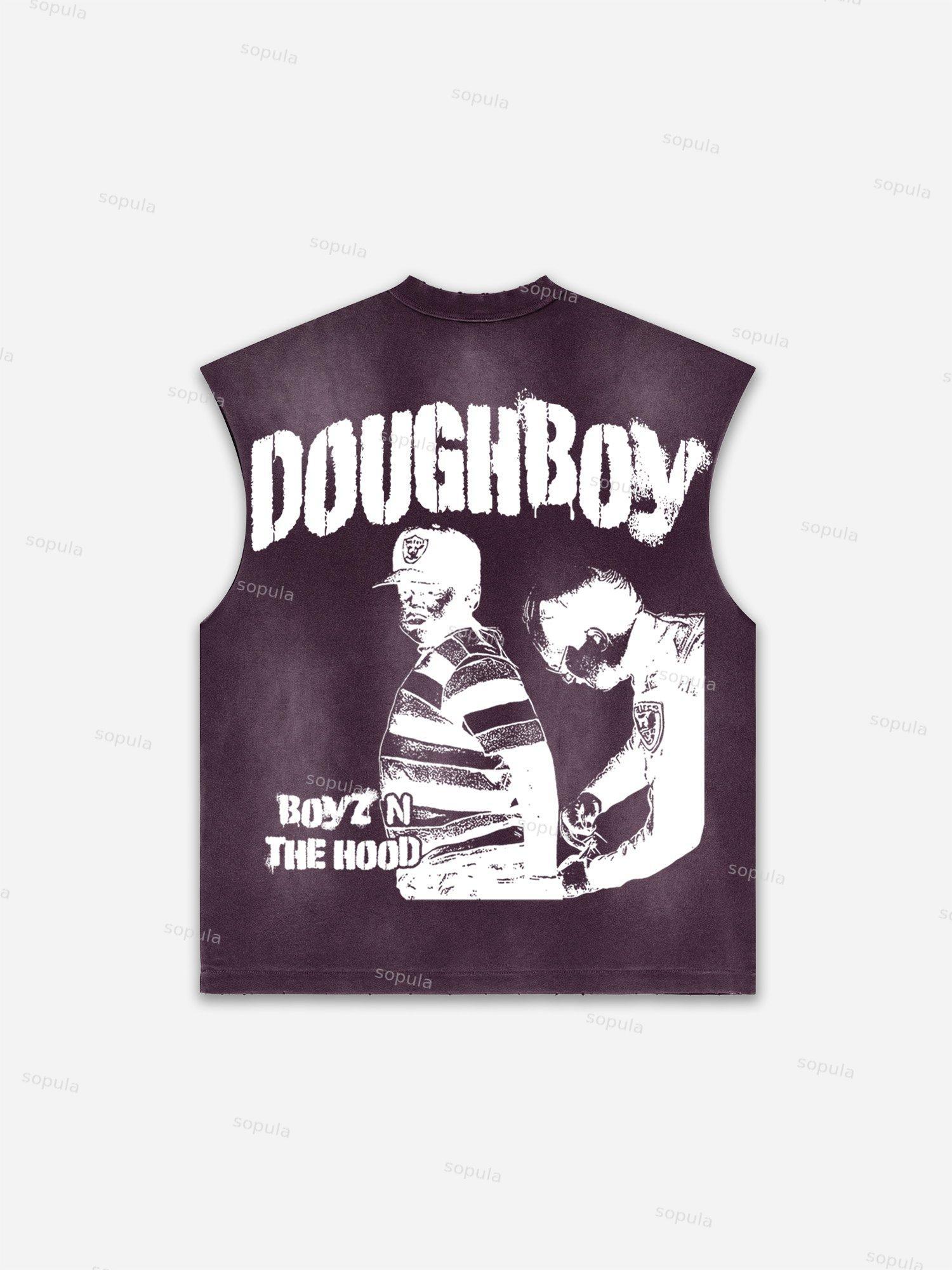 Sopula Men's Abstract Portrait Print Distressed Tank Tops Sleeveless Shirts Product Image