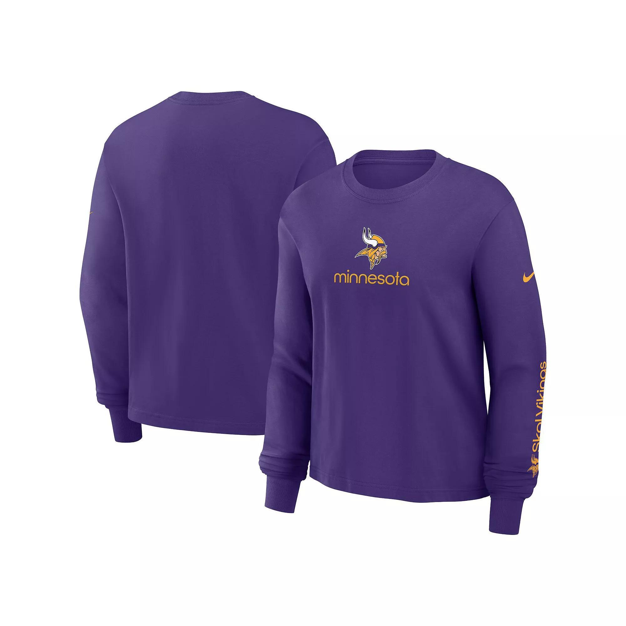 Women's Nike Purple Minnesota Vikings Boxy Long Sleeve T-Shirt, Size: Medium Product Image