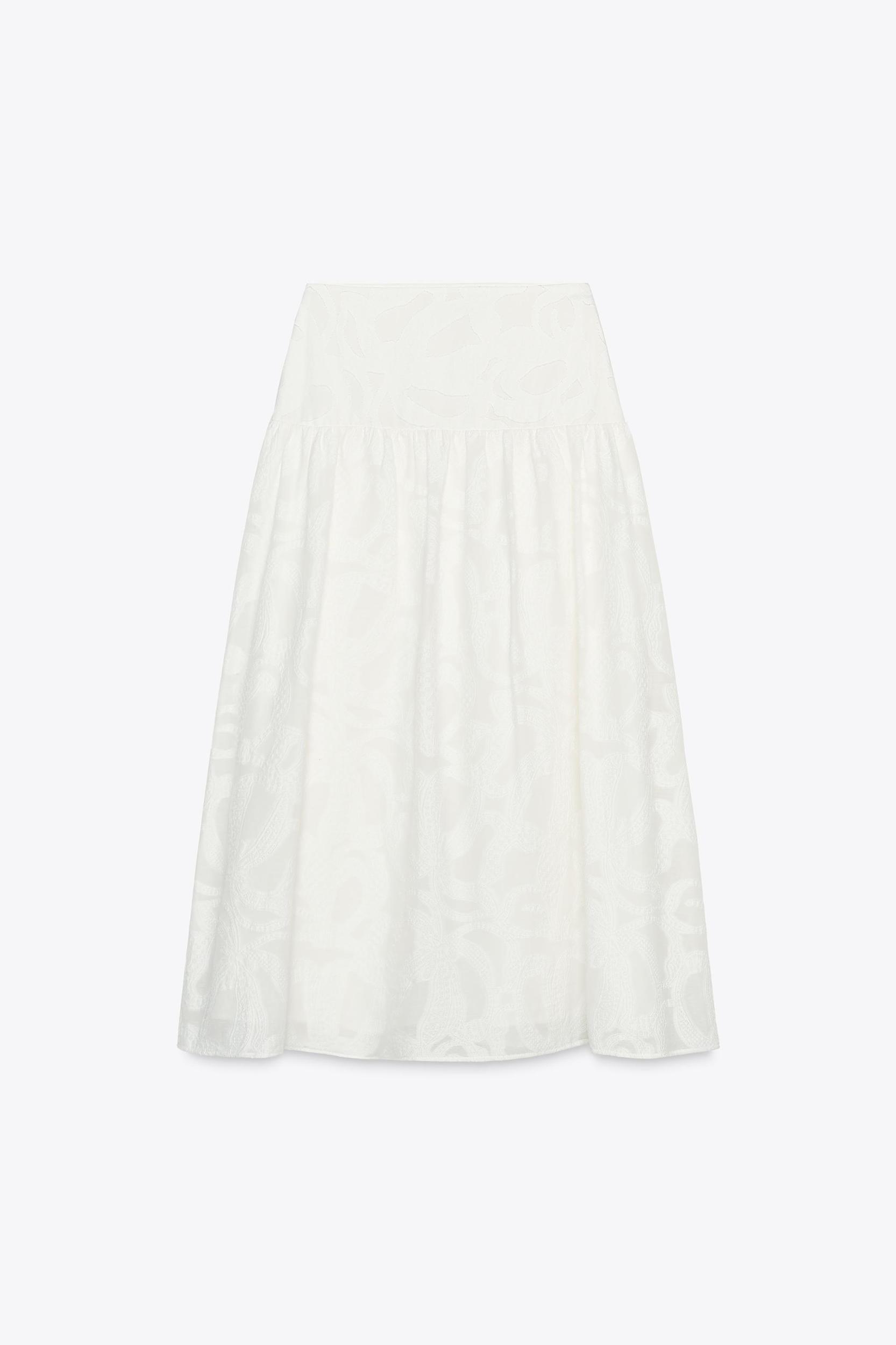 TEXTURED MIDI SKIRT Product Image