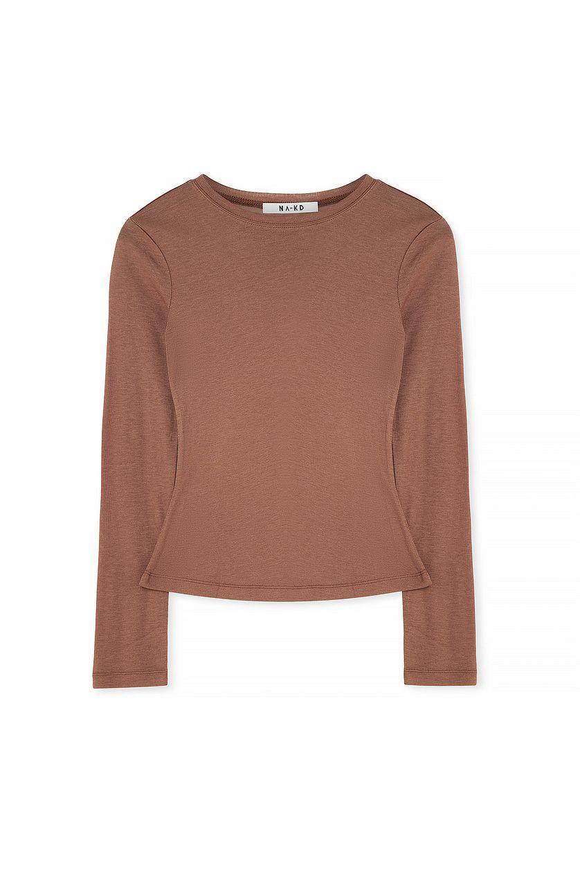 Round Neck Long Sleeve Top Product Image