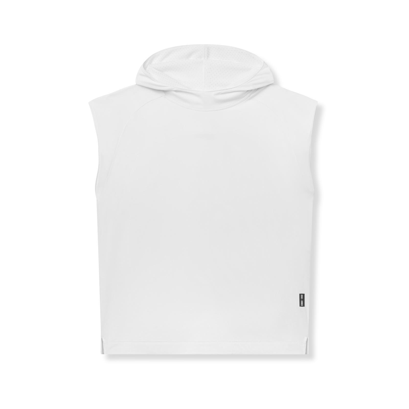 0983. Reversible 2-in-1 Cutoff Hoodie - White Product Image